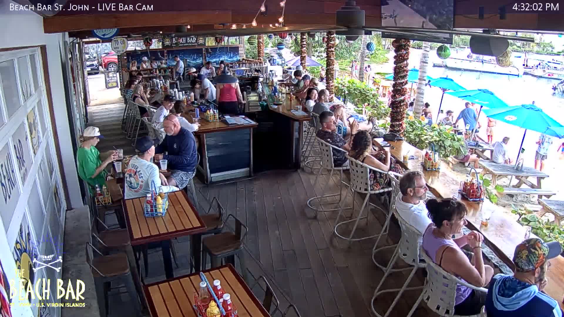 St. John, Cruz Bay The Beach Bar Live Cam - Cruz Bay, St. John, United States Virgin Islands, USA