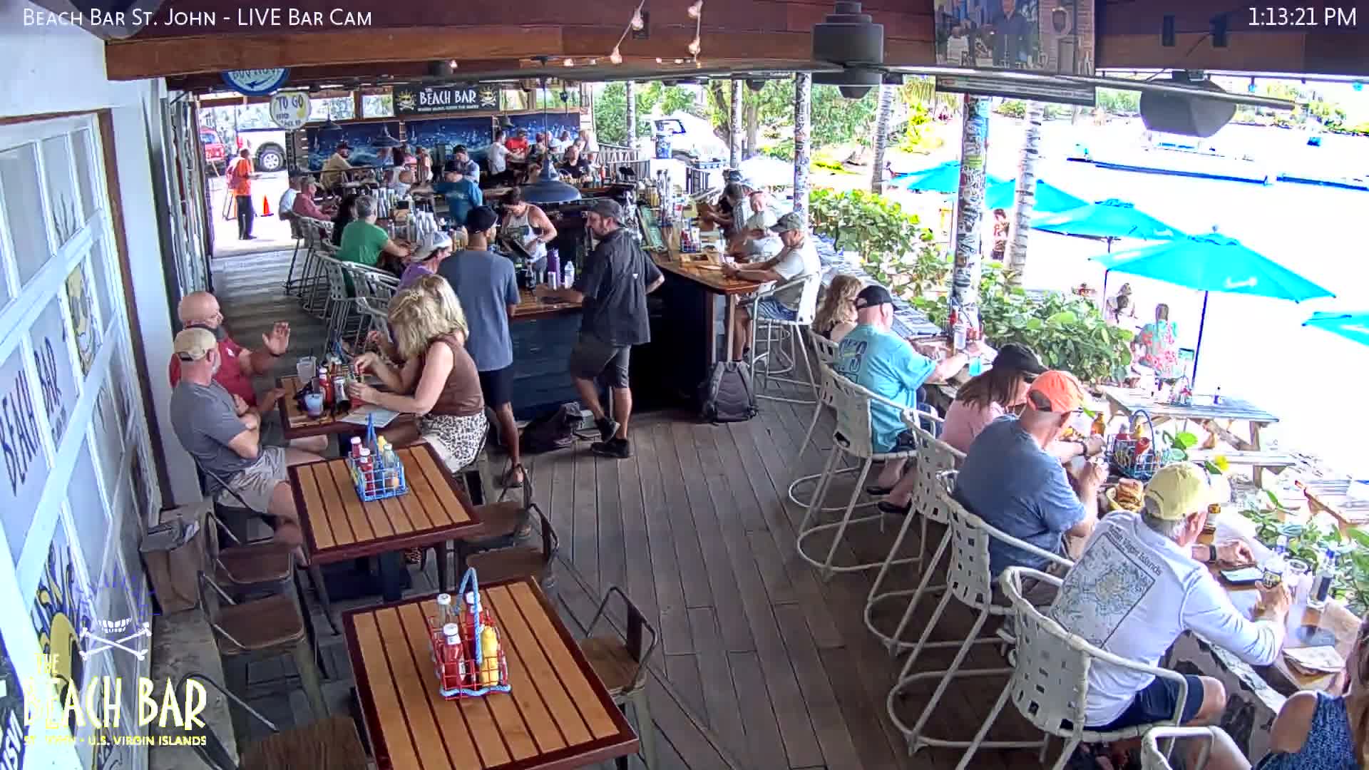 St. John, Cruz Bay The Beach Bar Live Cam - Cruz Bay, St. John, United States Virgin Islands, USA