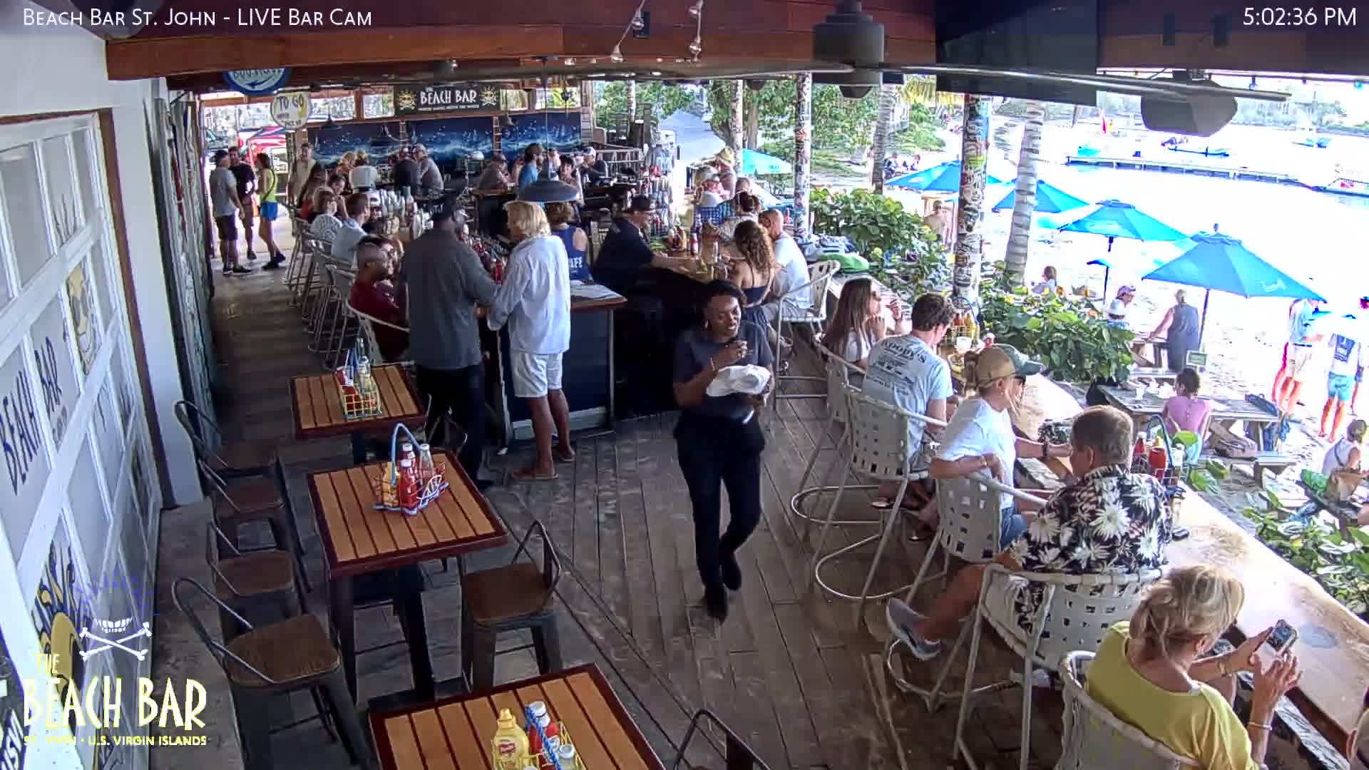 St. John, Cruz Bay The Beach Bar Live Cam - Cruz Bay, St. John, United States Virgin Islands, USA