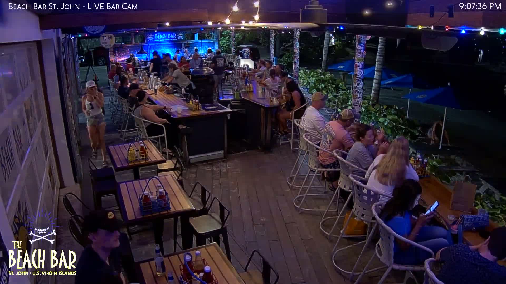 St. John, Cruz Bay The Beach Bar Live Cam - Cruz Bay, St. John, United States Virgin Islands, USA