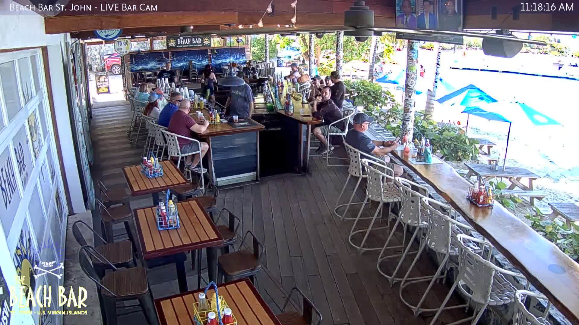 St. John, Cruz Bay The Beach Bar Live Cam - Cruz Bay, St. John, United States Virgin Islands, USA