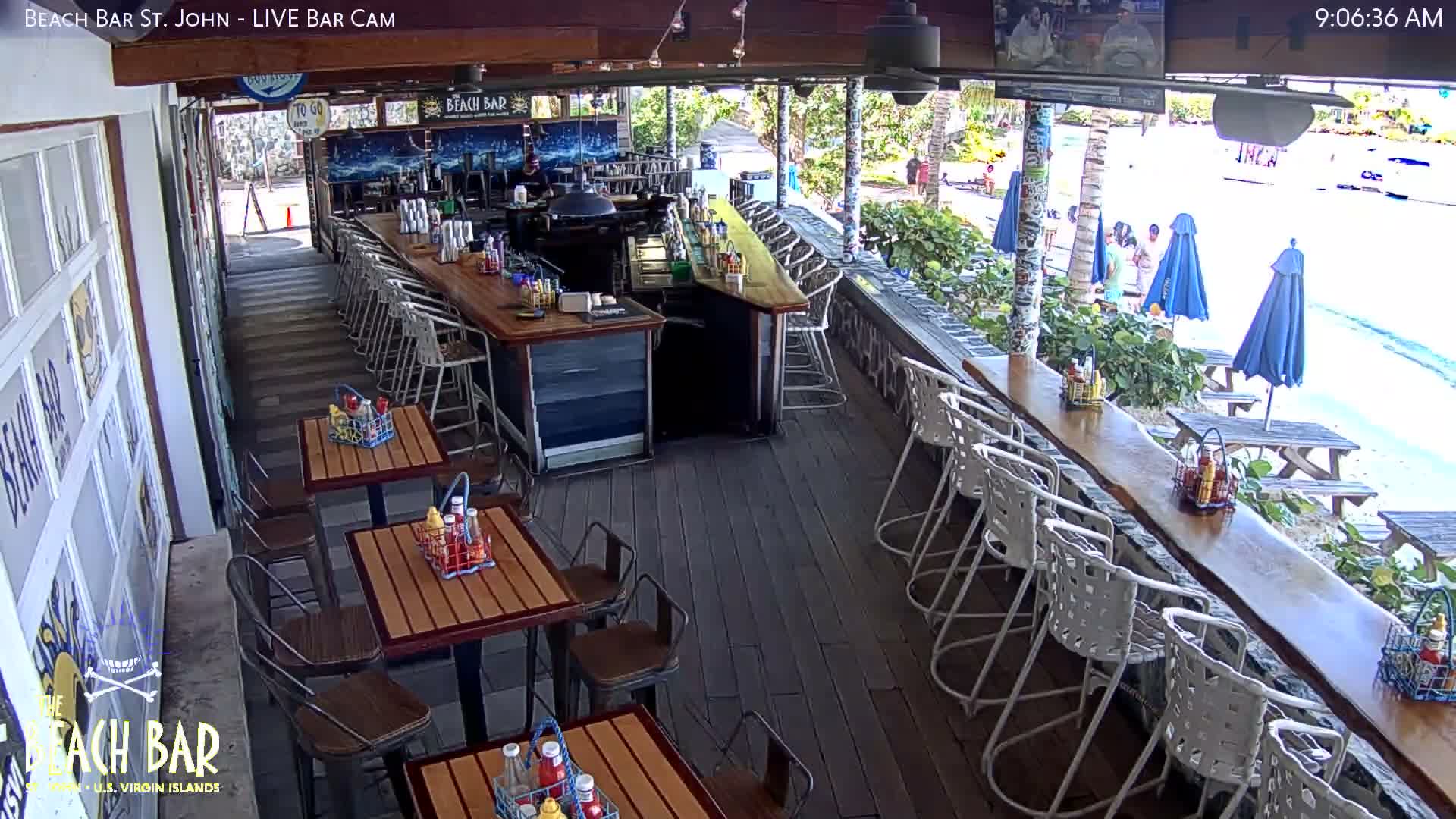 St. John, Cruz Bay The Beach Bar Live Cam - Cruz Bay, St. John, United States Virgin Islands, USA