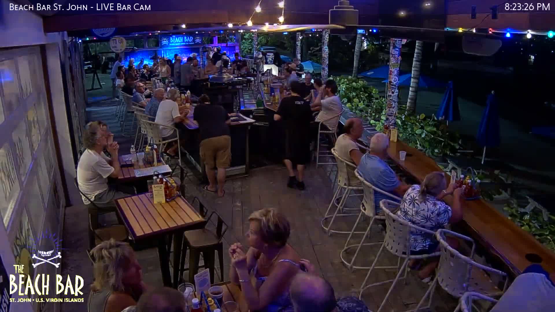 St. John, Cruz Bay The Beach Bar Live Cam - Cruz Bay, St. John, United States Virgin Islands, USA