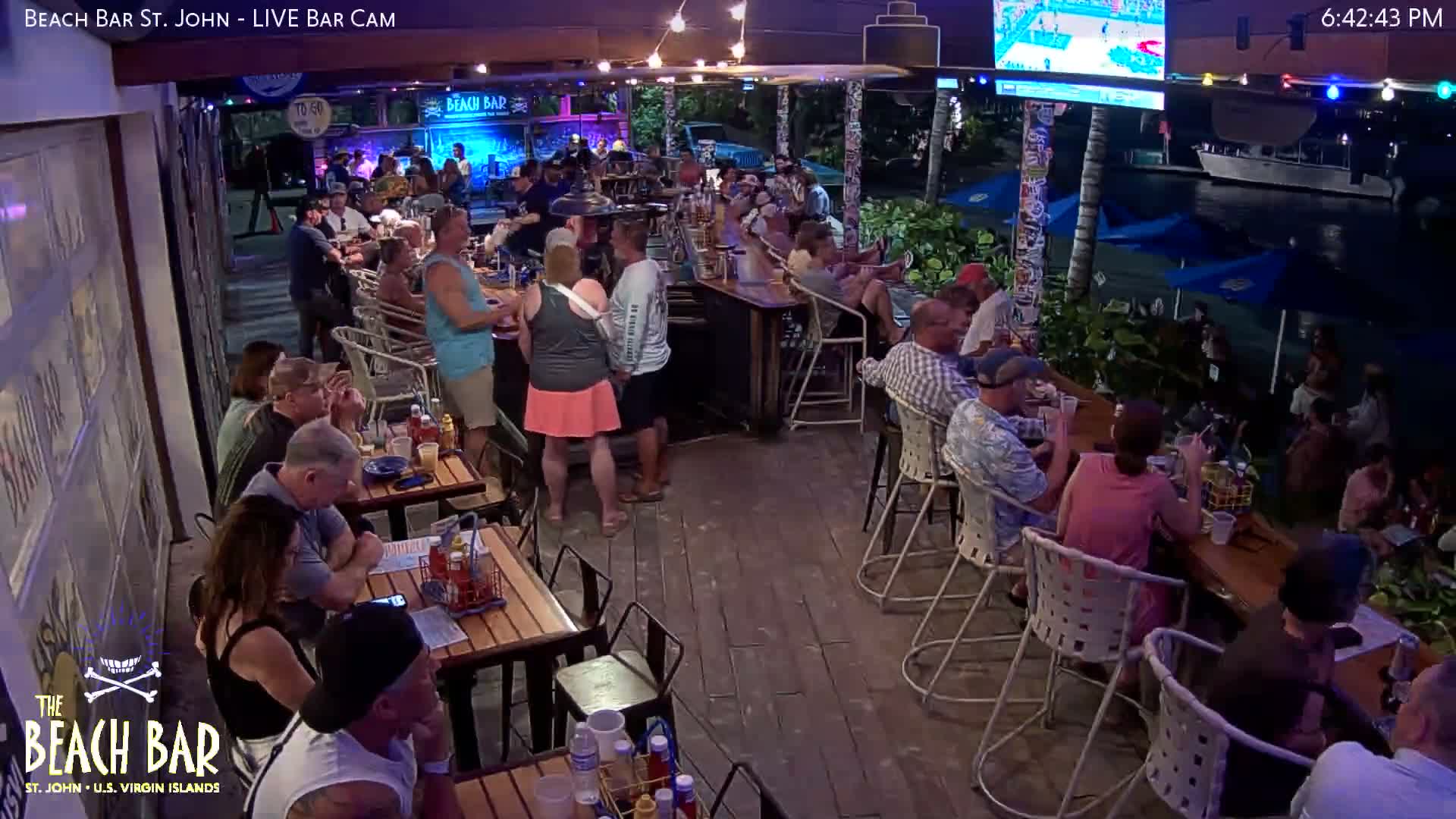 St. John, Cruz Bay The Beach Bar Live Cam - Cruz Bay, St. John, United States Virgin Islands, USA