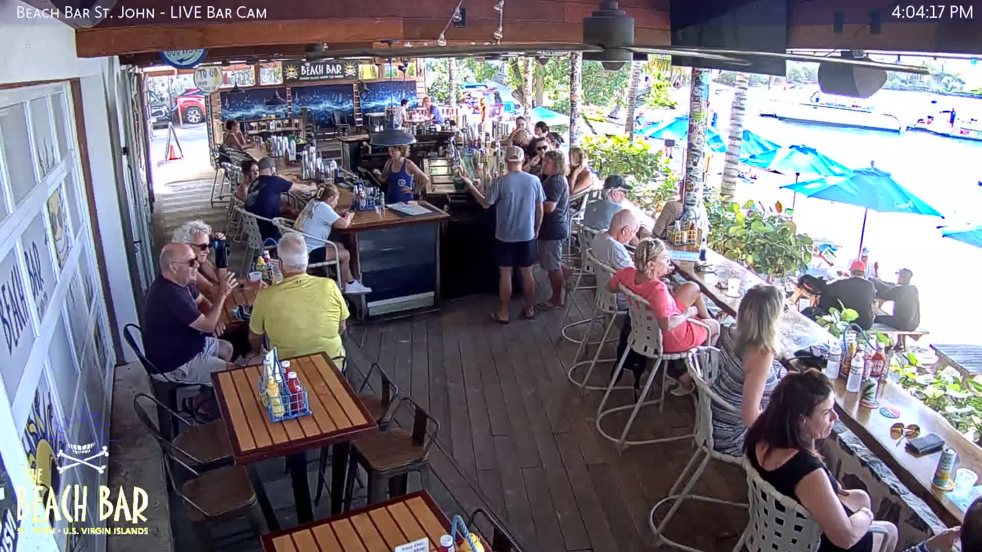 St. John, Cruz Bay The Beach Bar Live Cam - Cruz Bay, St. John, United States Virgin Islands, USA