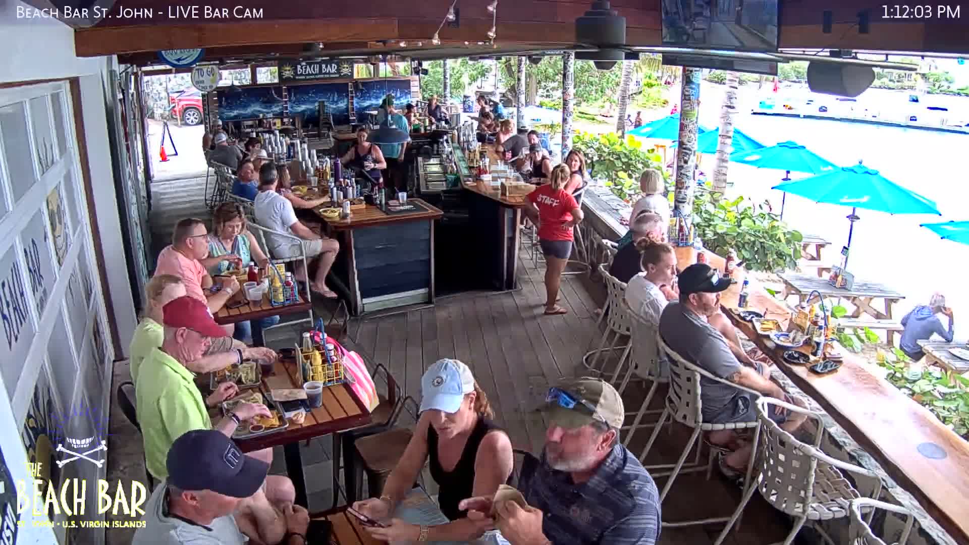 St. John, Cruz Bay The Beach Bar Live Cam - Cruz Bay, St. John, United States Virgin Islands, USA