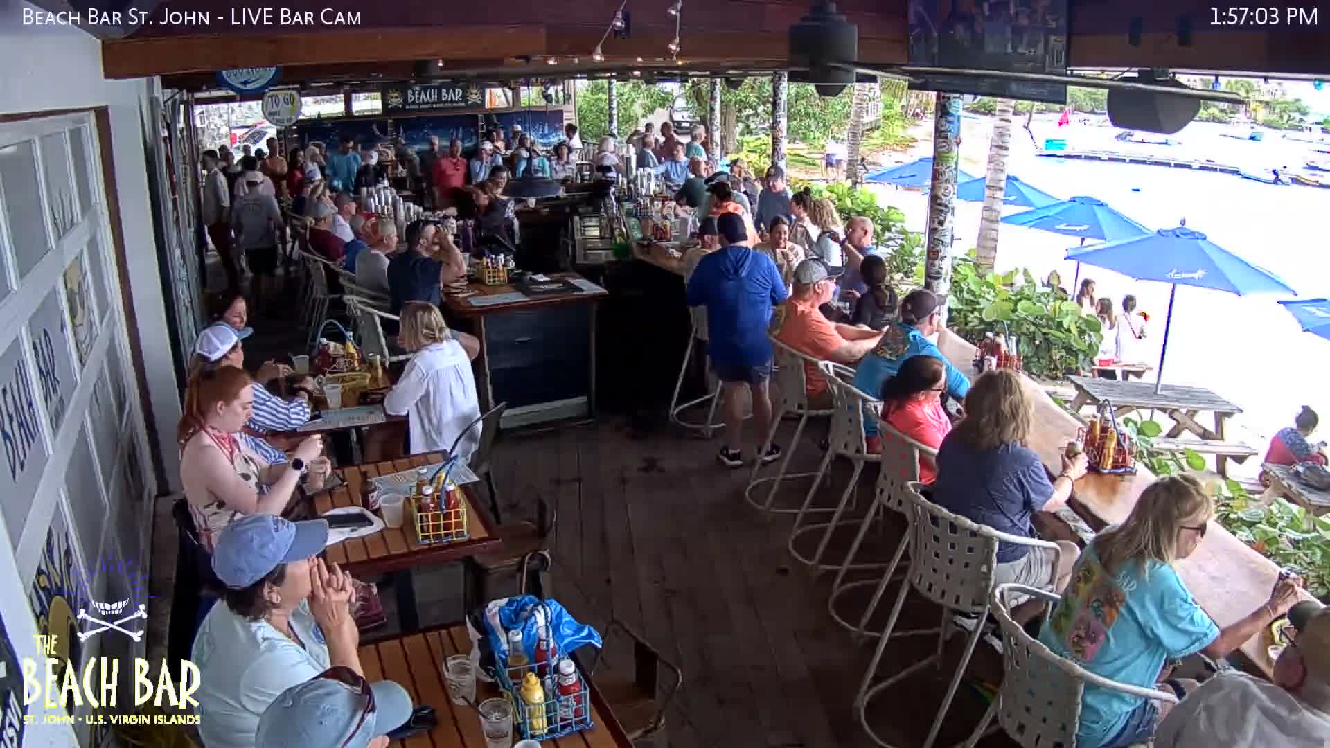 St. John, Cruz Bay The Beach Bar Live Cam - Cruz Bay, St. John, United States Virgin Islands, USA