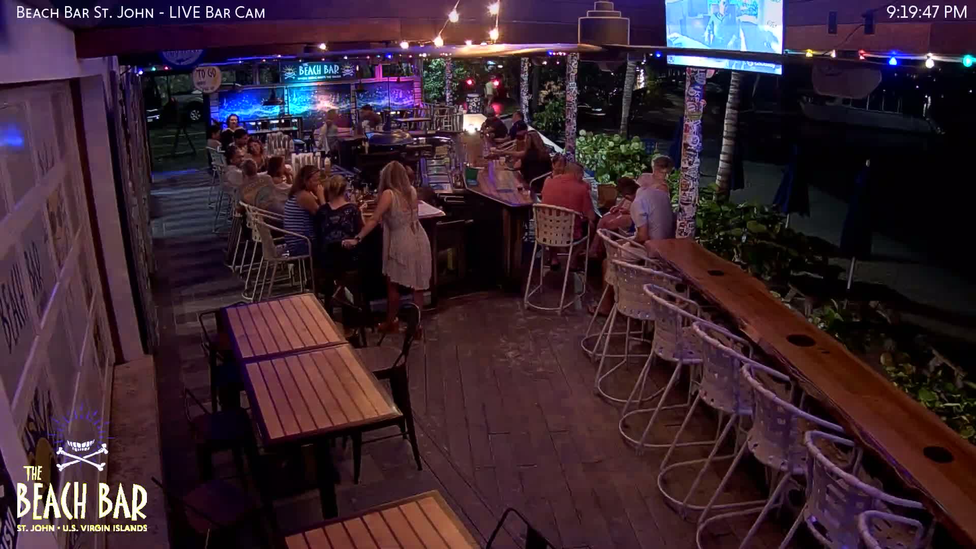 St. John, Cruz Bay The Beach Bar Live Cam - Cruz Bay, St. John, United States Virgin Islands, USA