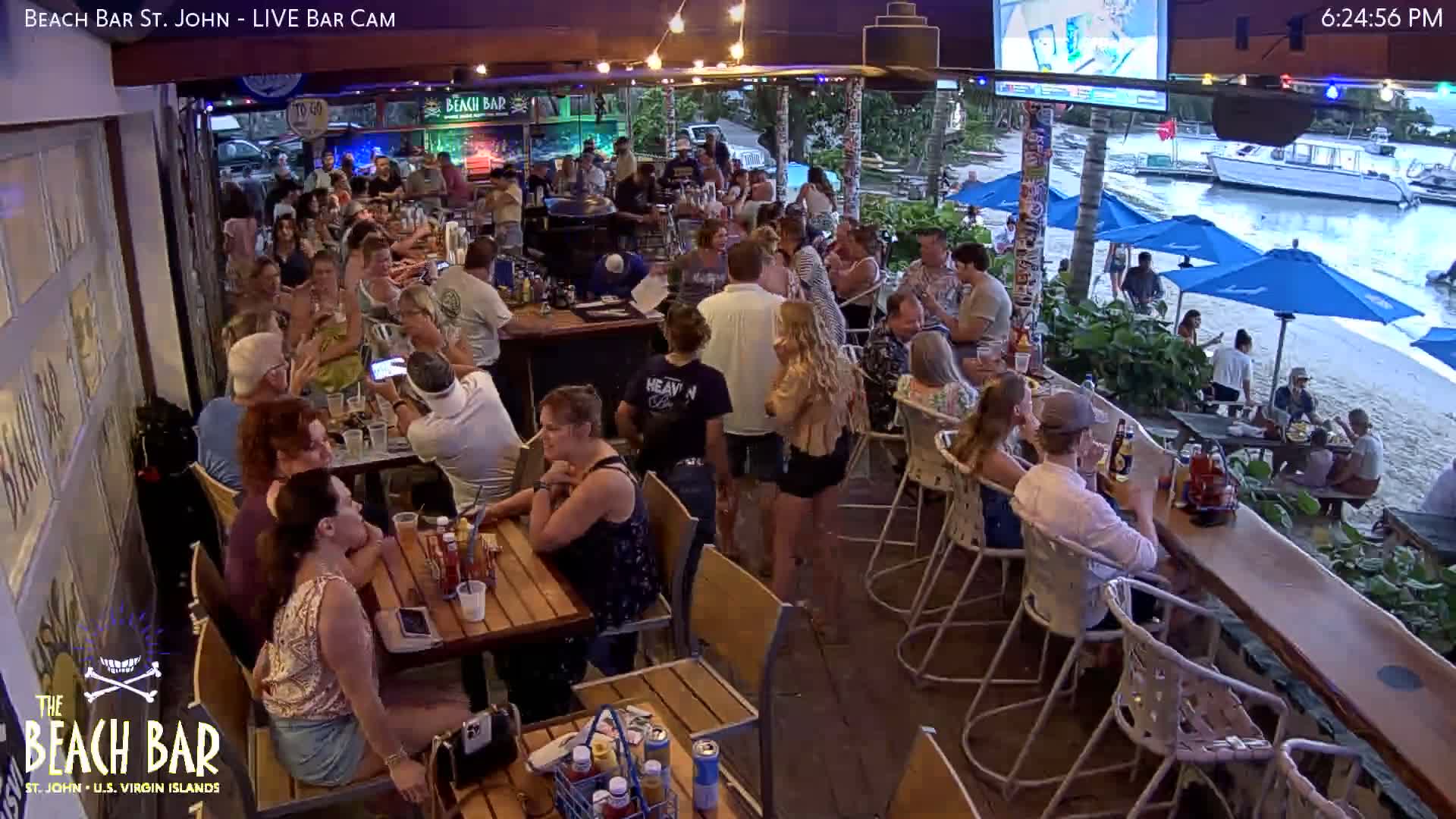 St. John, Cruz Bay The Beach Bar Live Cam - Cruz Bay, St. John, United States Virgin Islands, USA