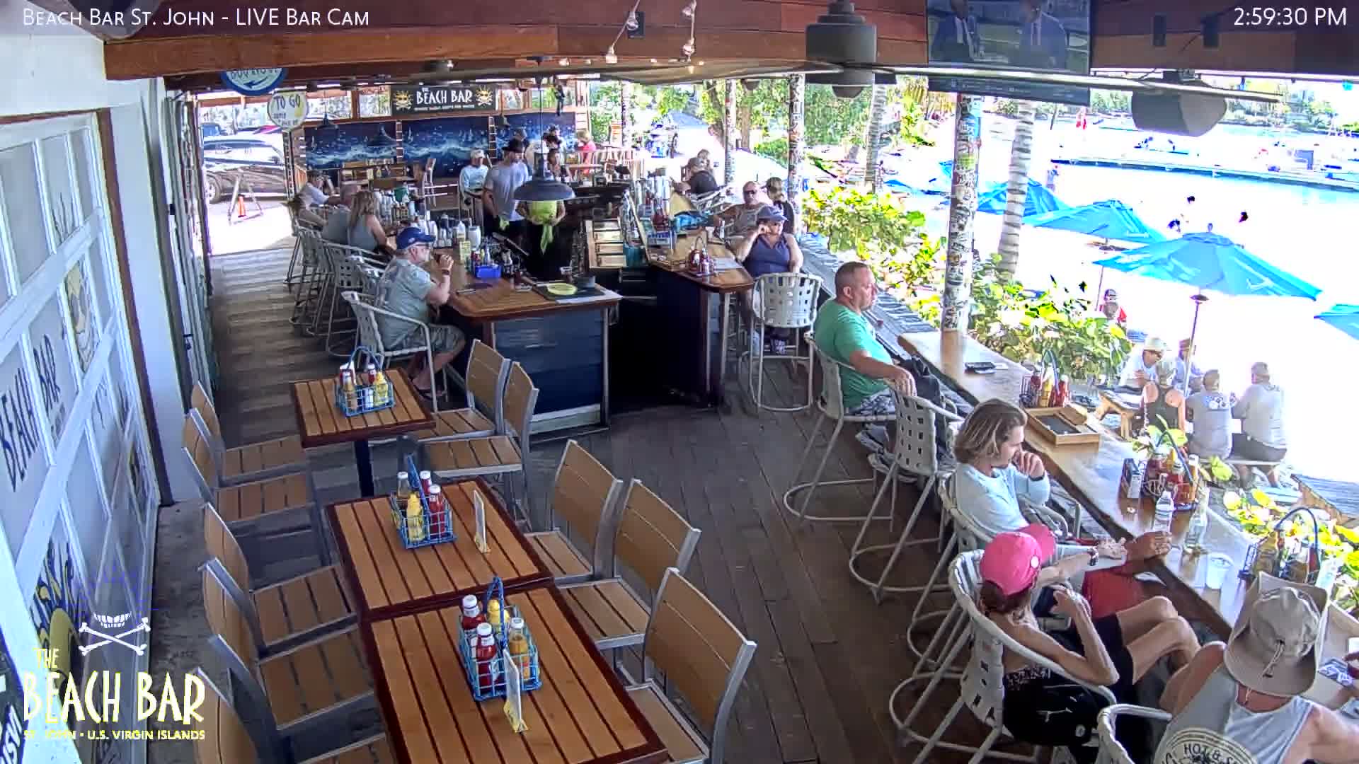 St. John, Cruz Bay The Beach Bar Live Cam - Cruz Bay, St. John, United States Virgin Islands, USA