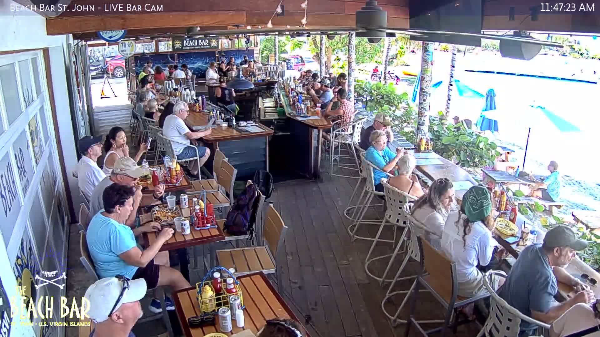 St. John, Cruz Bay The Beach Bar Live Cam - Cruz Bay, St. John, United States Virgin Islands, USA
