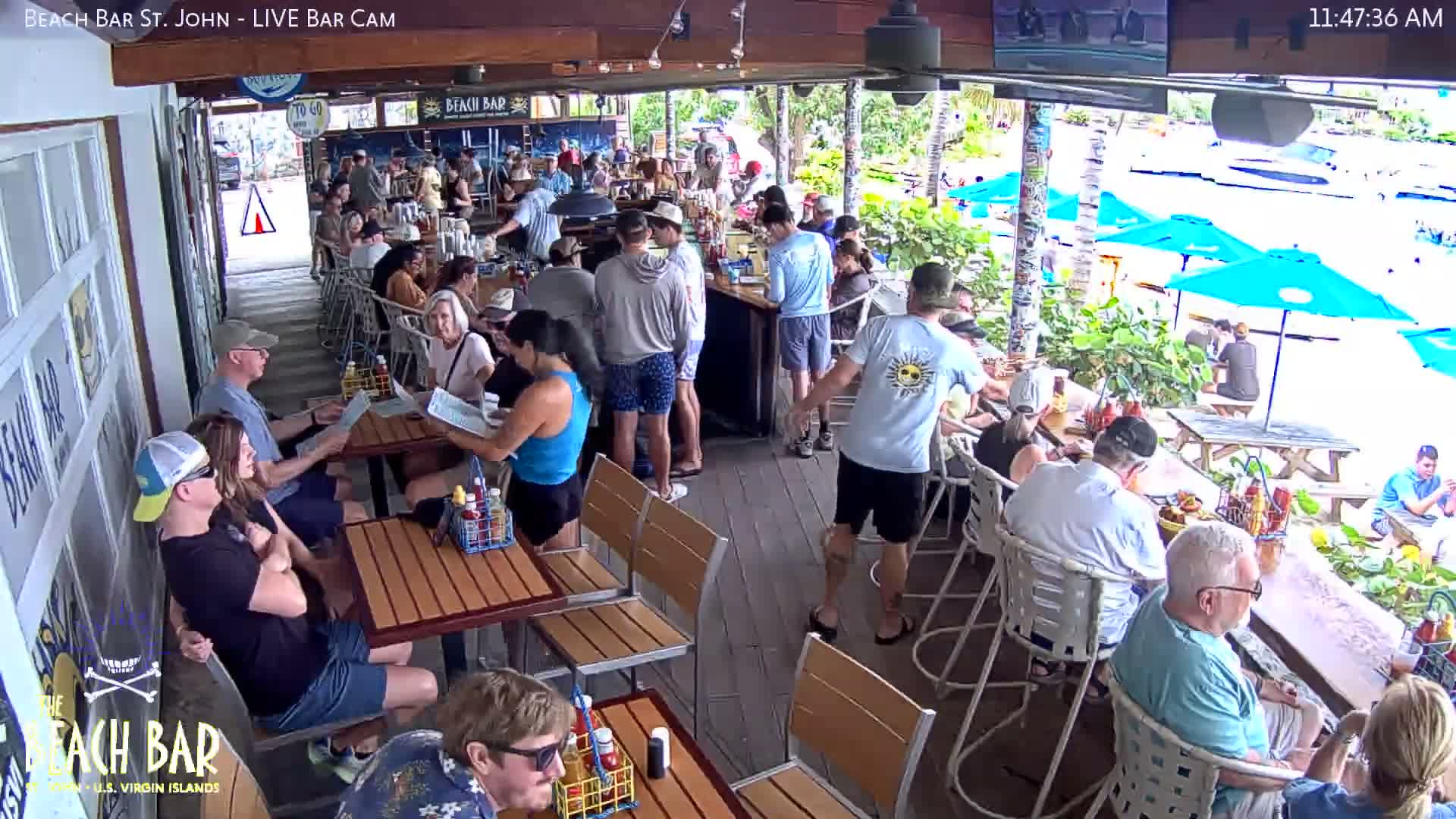 St. John, Cruz Bay The Beach Bar Live Cam - Cruz Bay, St. John, United States Virgin Islands, USA