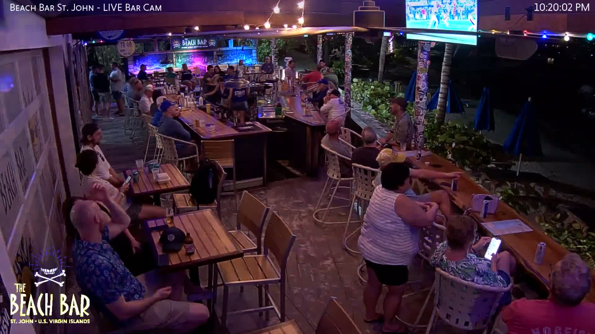 St. John, Cruz Bay The Beach Bar Live Cam - Cruz Bay, St. John, United States Virgin Islands, USA