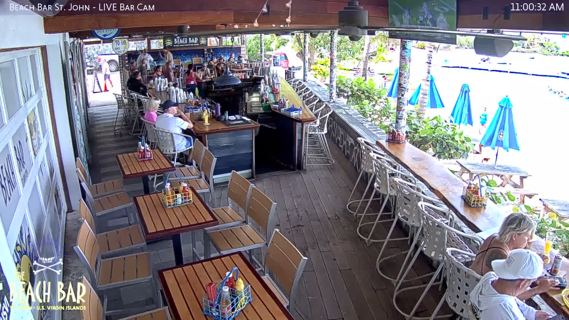 St. John, Cruz Bay The Beach Bar Live Cam - Cruz Bay, St. John, United States Virgin Islands, USA