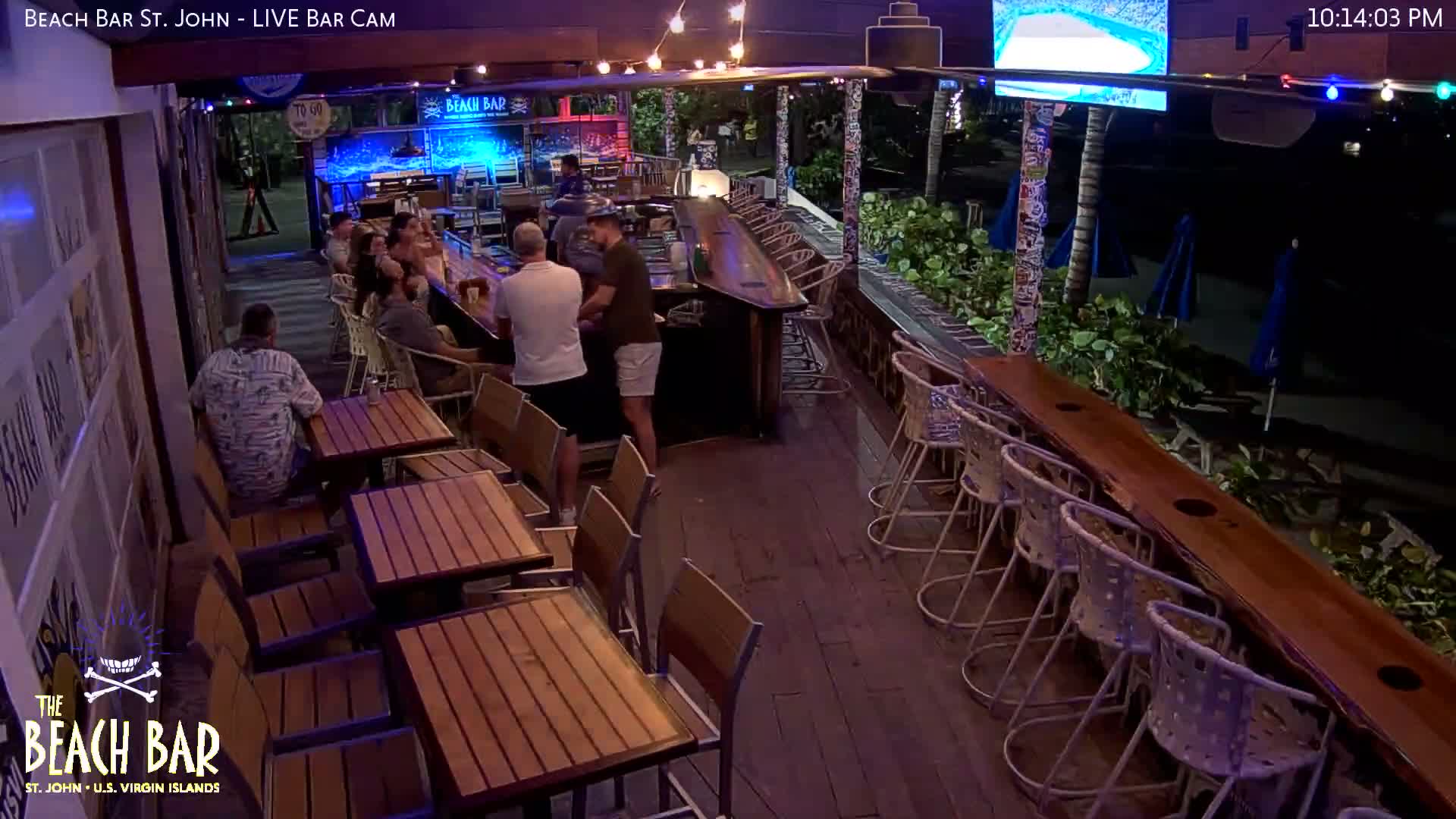 St. John, Cruz Bay The Beach Bar Live Cam - Cruz Bay, St. John, United States Virgin Islands, USA