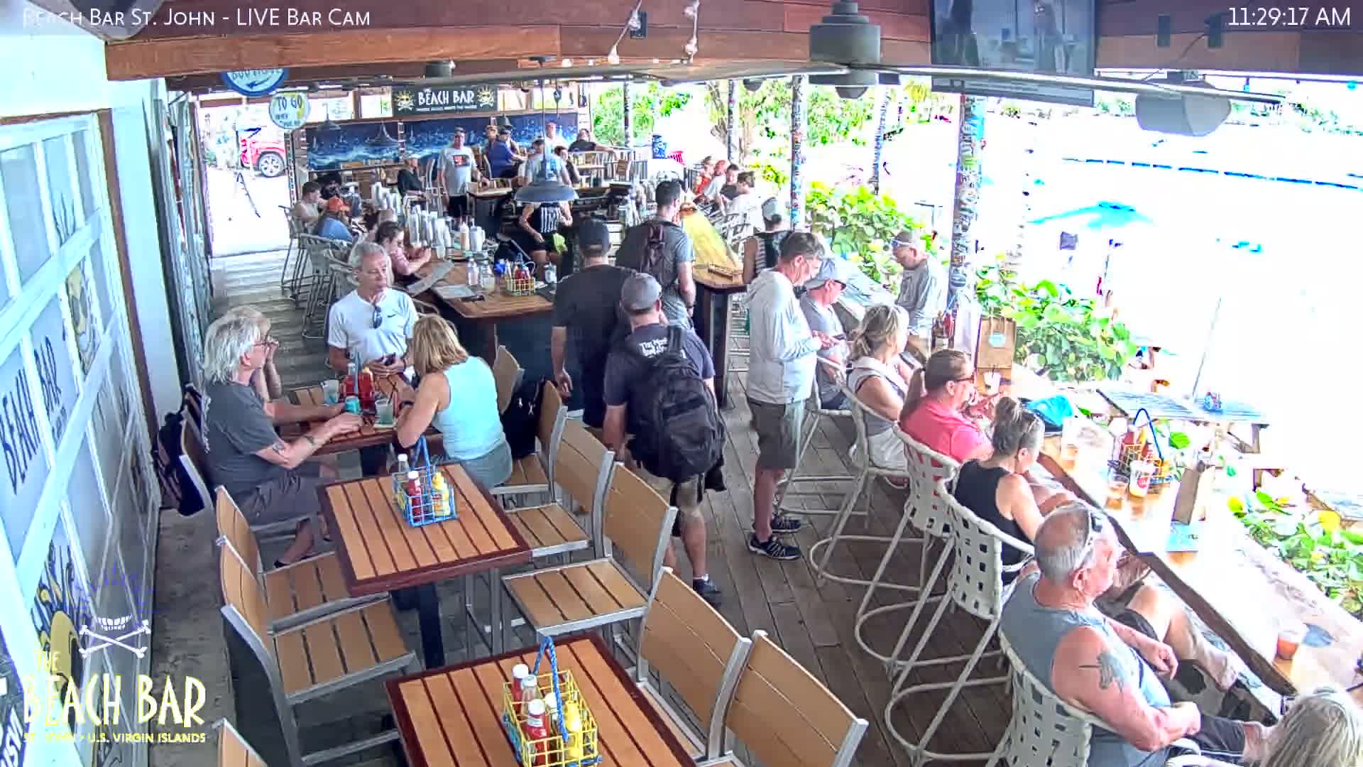 St. John, Cruz Bay The Beach Bar Live Cam - Cruz Bay, St. John, United States Virgin Islands, USA