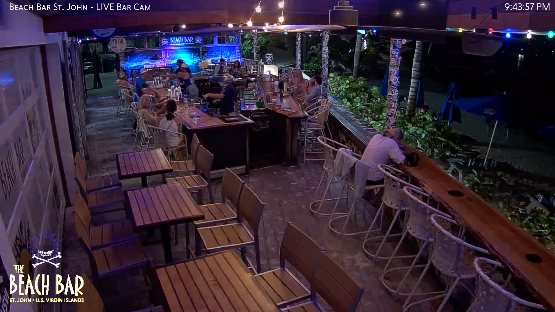 St. John, Cruz Bay The Beach Bar Live Cam - Cruz Bay, St. John, United States Virgin Islands, USA