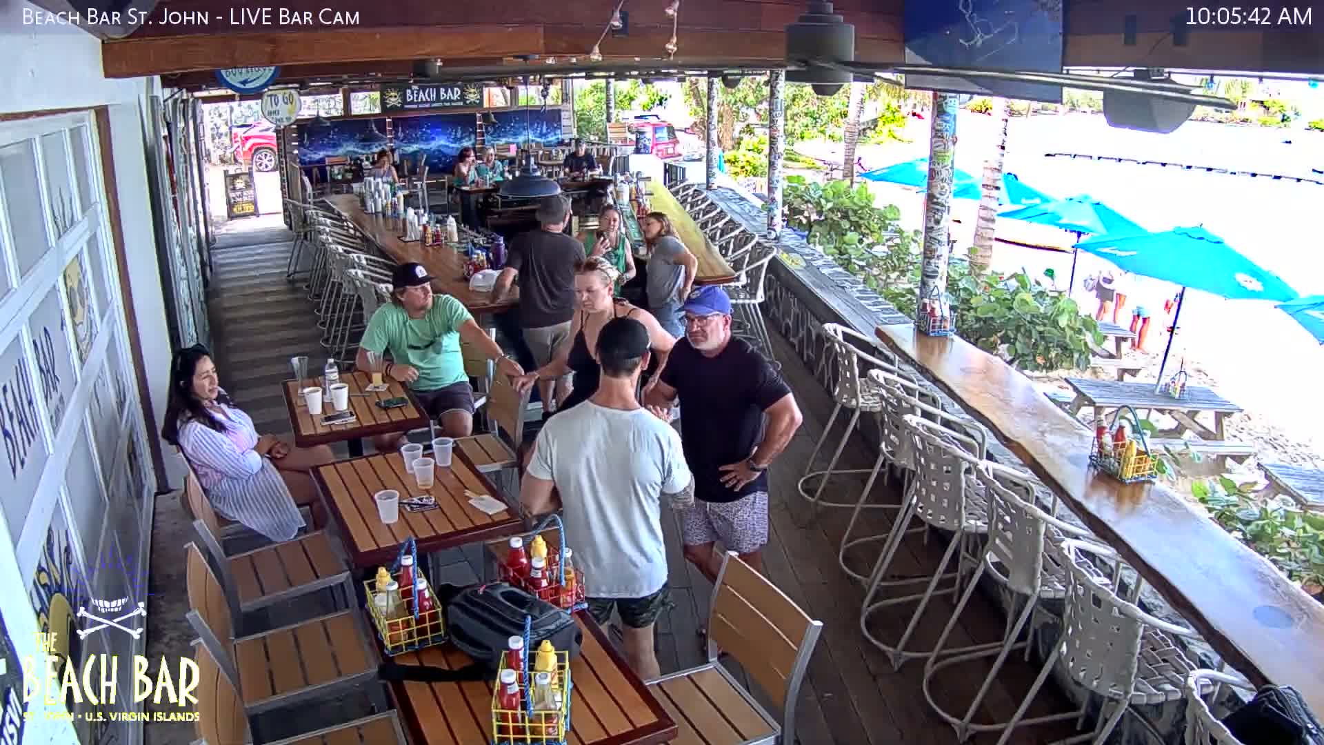 St. John, Cruz Bay The Beach Bar Live Cam - Cruz Bay, St. John, United States Virgin Islands, USA