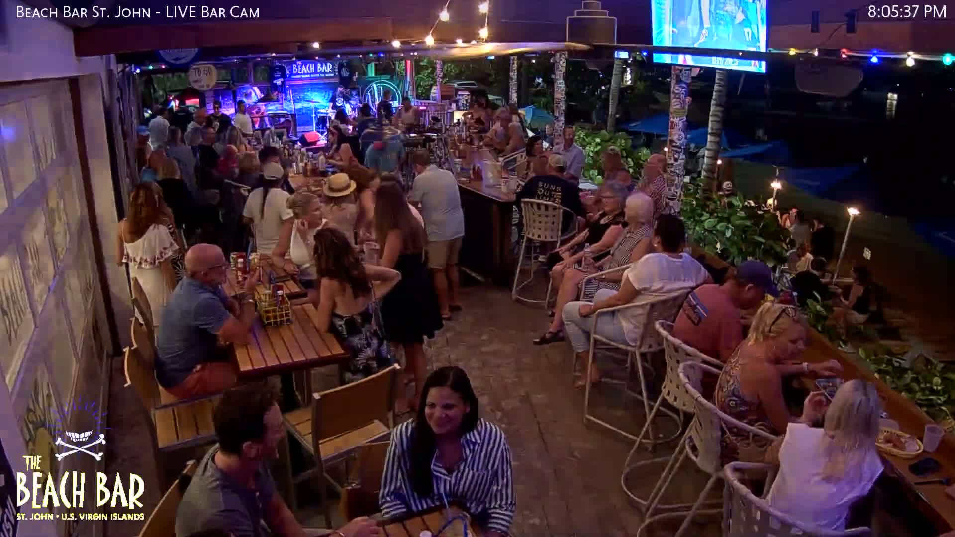 St. John, Cruz Bay The Beach Bar Live Cam - Cruz Bay, St. John, United States Virgin Islands, USA