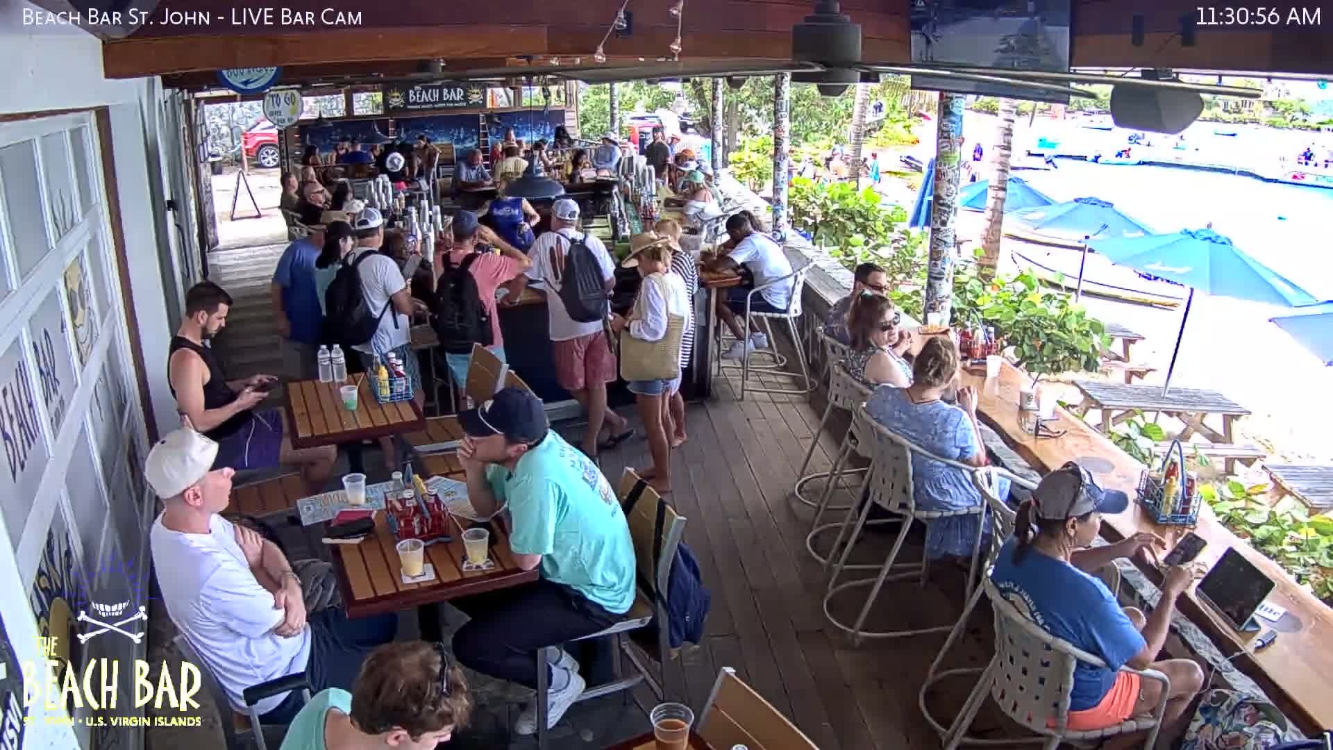 St. John, Cruz Bay The Beach Bar Live Cam - Cruz Bay, St. John, United States Virgin Islands, USA