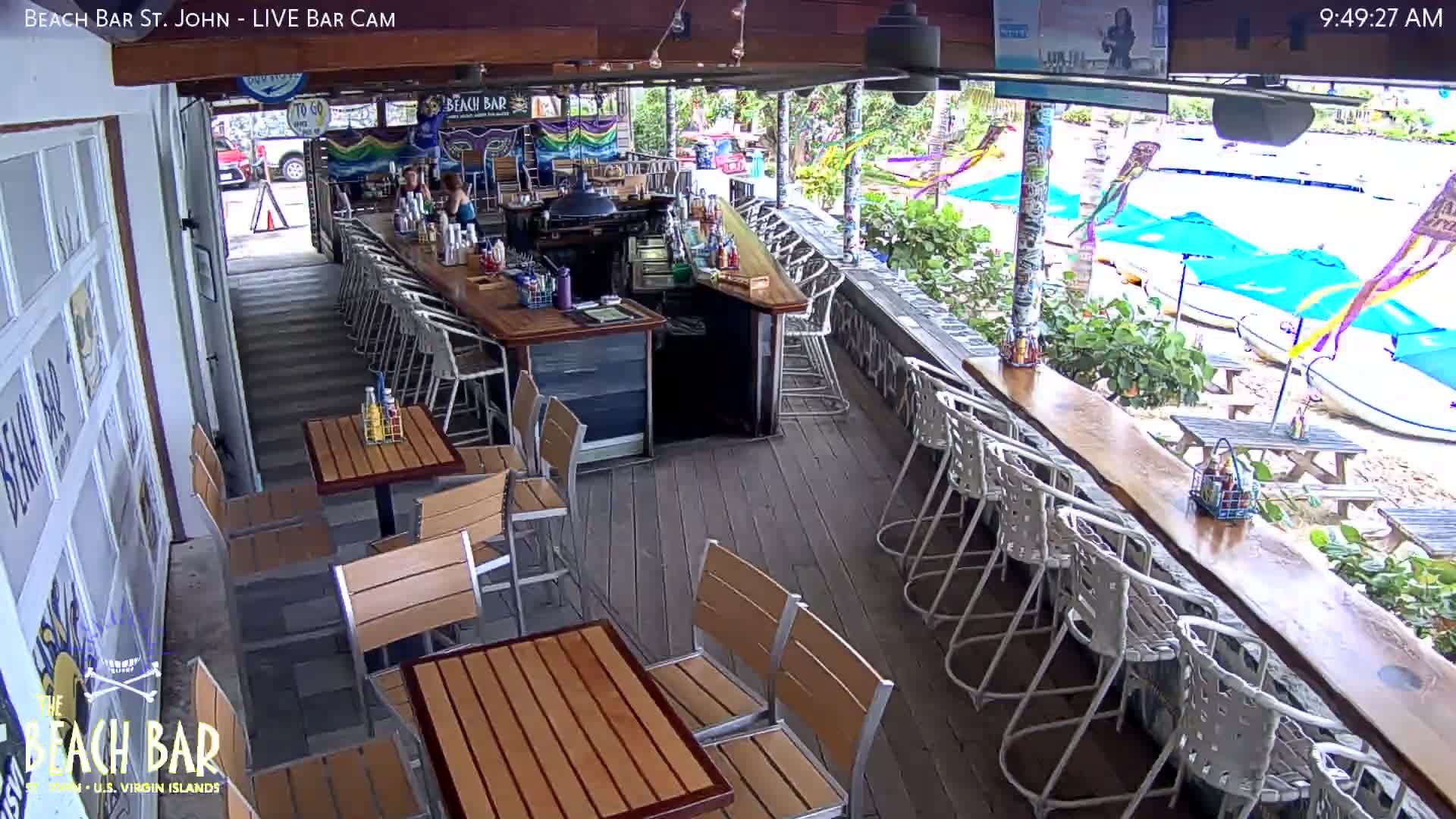 St. John, Cruz Bay The Beach Bar Live Cam - Cruz Bay, St. John, United States Virgin Islands, USA