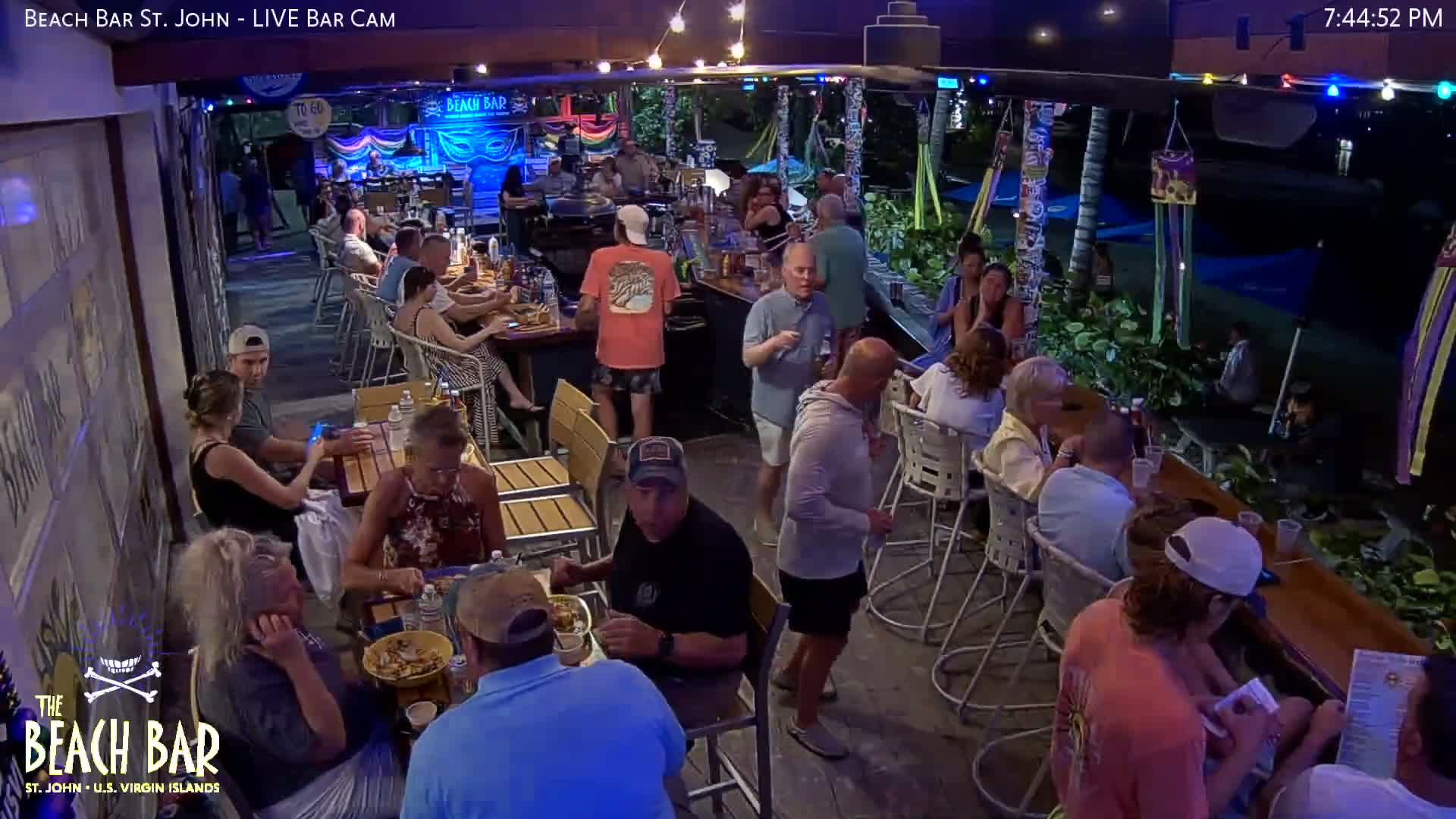 St. John, Cruz Bay The Beach Bar Live Cam - Cruz Bay, St. John, United States Virgin Islands, USA