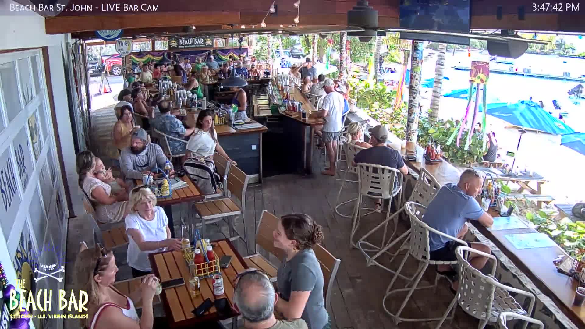 St. John, Cruz Bay The Beach Bar Live Cam - Cruz Bay, St. John, United States Virgin Islands, USA