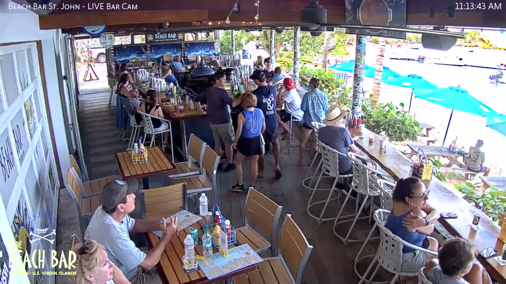 St. John, Cruz Bay The Beach Bar Live Cam - Cruz Bay, St. John, United States Virgin Islands, USA