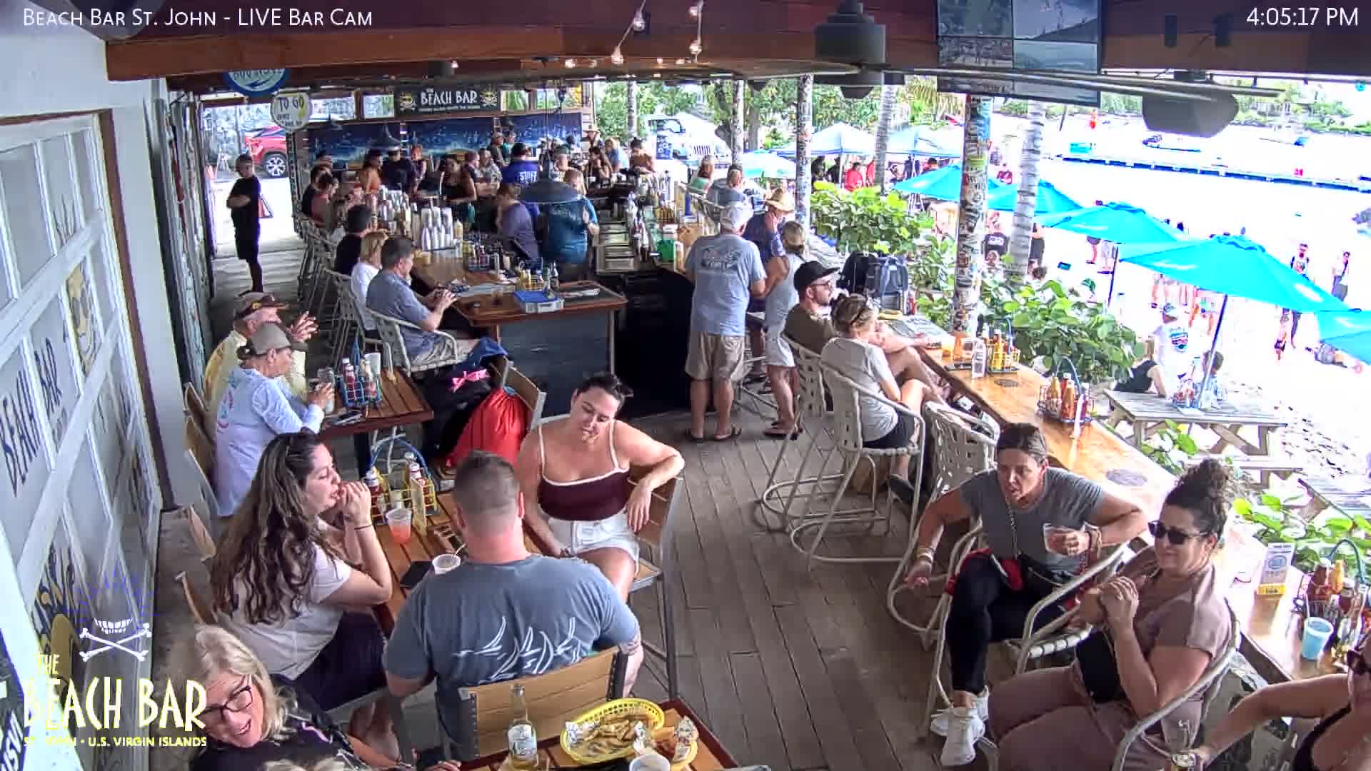 St. John, Cruz Bay The Beach Bar Live Cam - Cruz Bay, St. John, United States Virgin Islands, USA