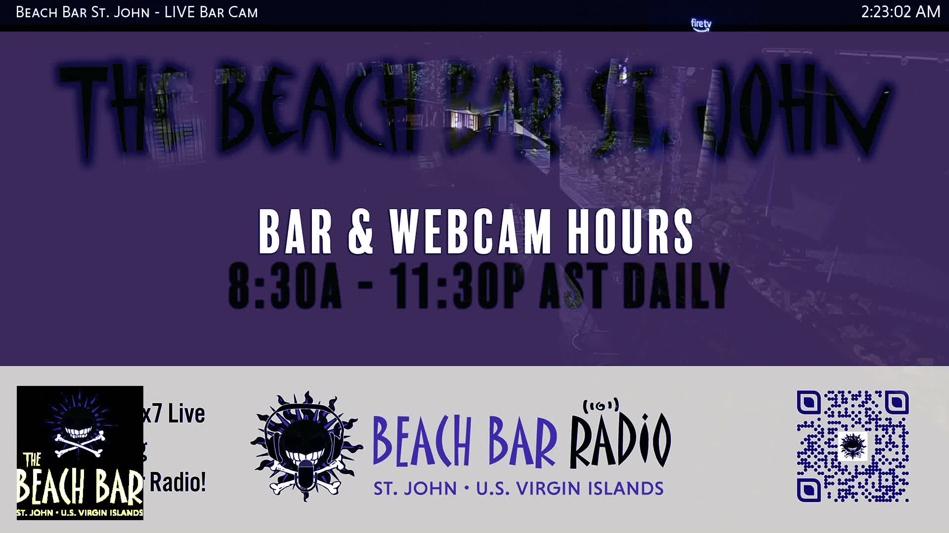 St. John, Cruz Bay The Beach Bar Live Cam - Cruz Bay, St. John, United States Virgin Islands, USA