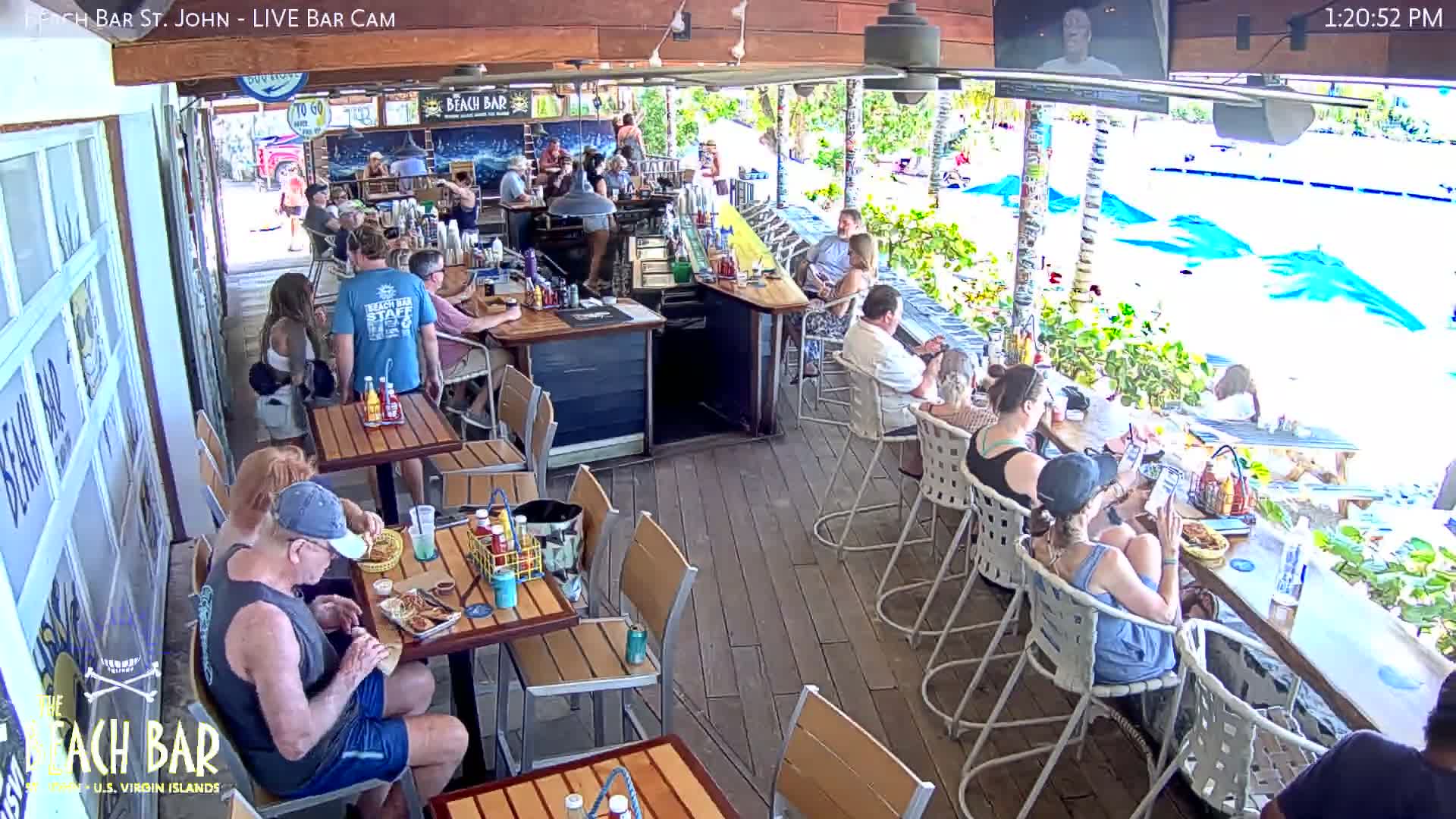 St. John, Cruz Bay The Beach Bar Live Cam - Cruz Bay, St. John, United States Virgin Islands, USA