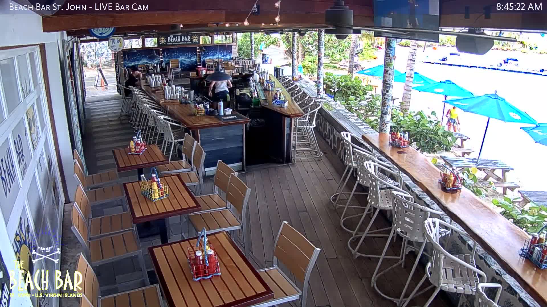 St. John, Cruz Bay The Beach Bar Live Cam - Cruz Bay, St. John, United States Virgin Islands, USA
