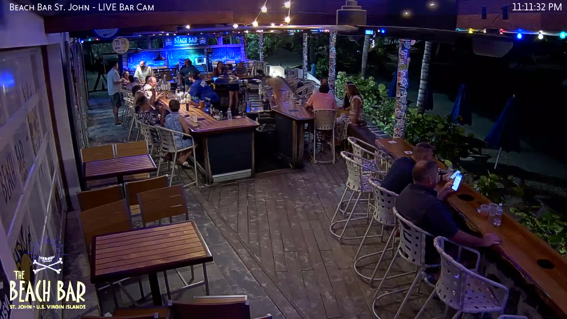St. John, Cruz Bay The Beach Bar Live Cam - Cruz Bay, St. John, United States Virgin Islands, USA