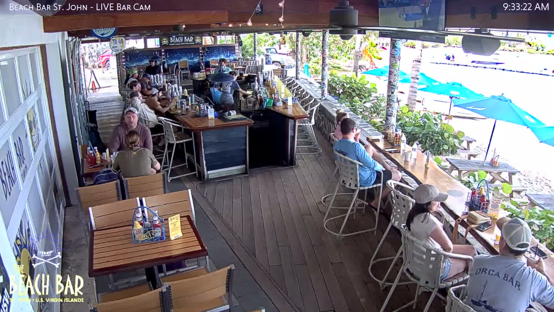 St. John, Cruz Bay The Beach Bar Live Cam - Cruz Bay, St. John, United States Virgin Islands, USA