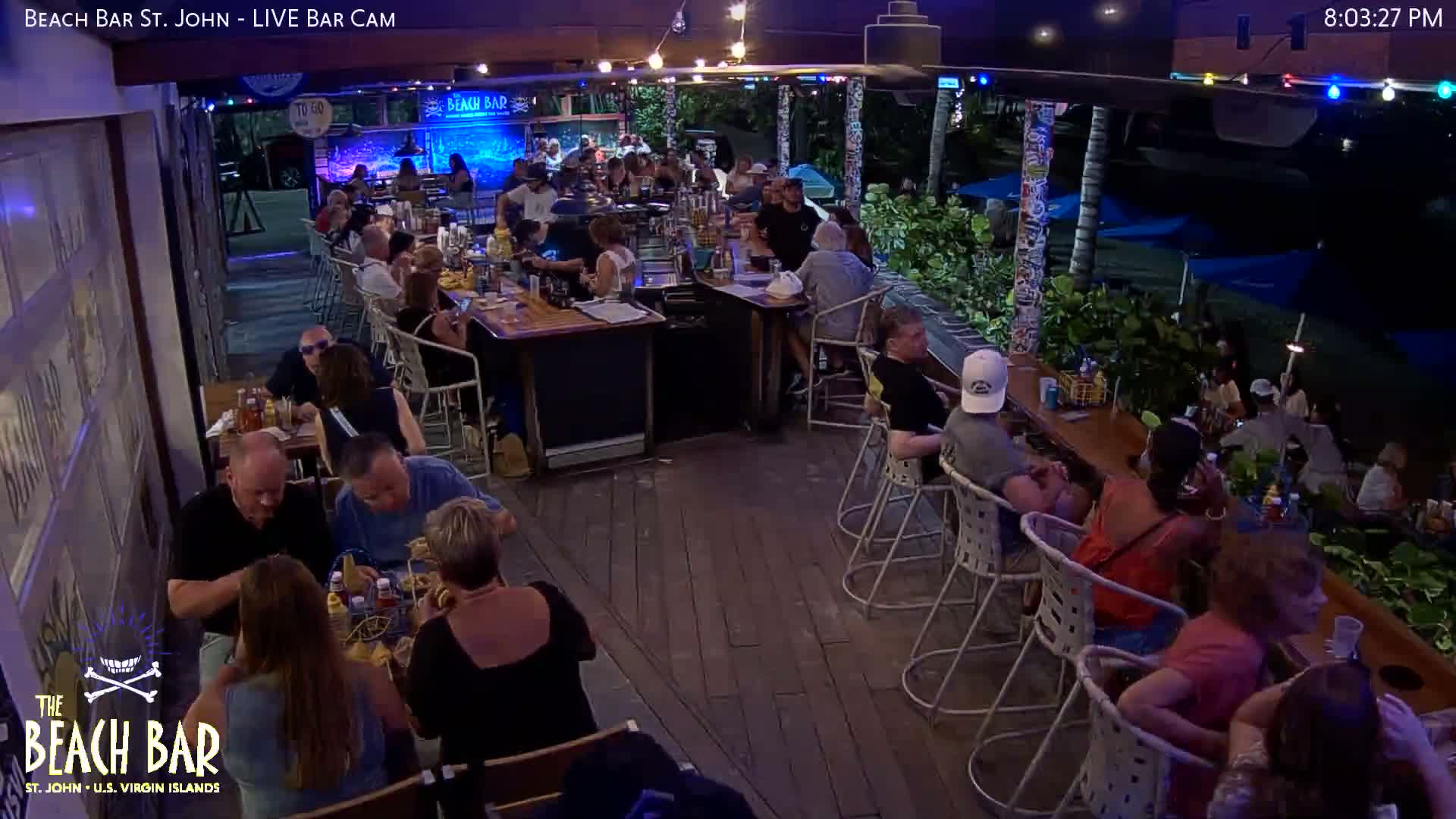 St. John, Cruz Bay The Beach Bar Live Cam - Cruz Bay, St. John, United States Virgin Islands, USA