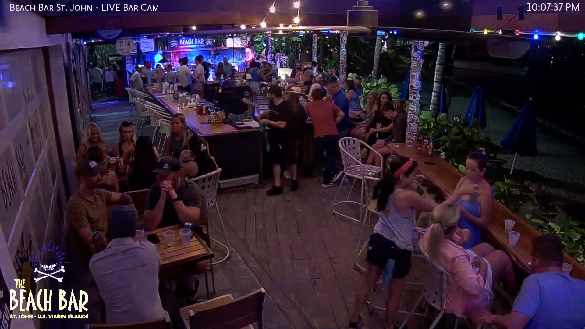 St. John, Cruz Bay The Beach Bar Live Cam - Cruz Bay, St. John, United States Virgin Islands, USA