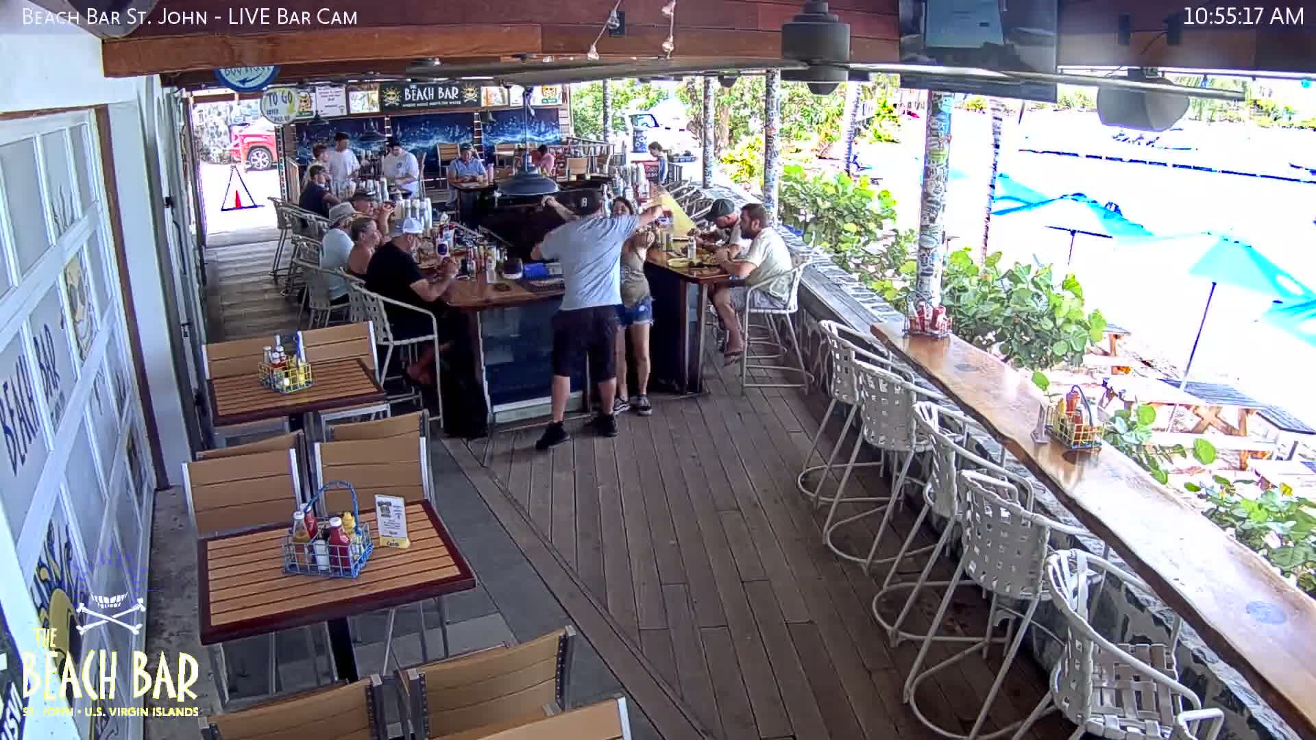 St. John, Cruz Bay The Beach Bar Live Cam - Cruz Bay, St. John, United States Virgin Islands, USA