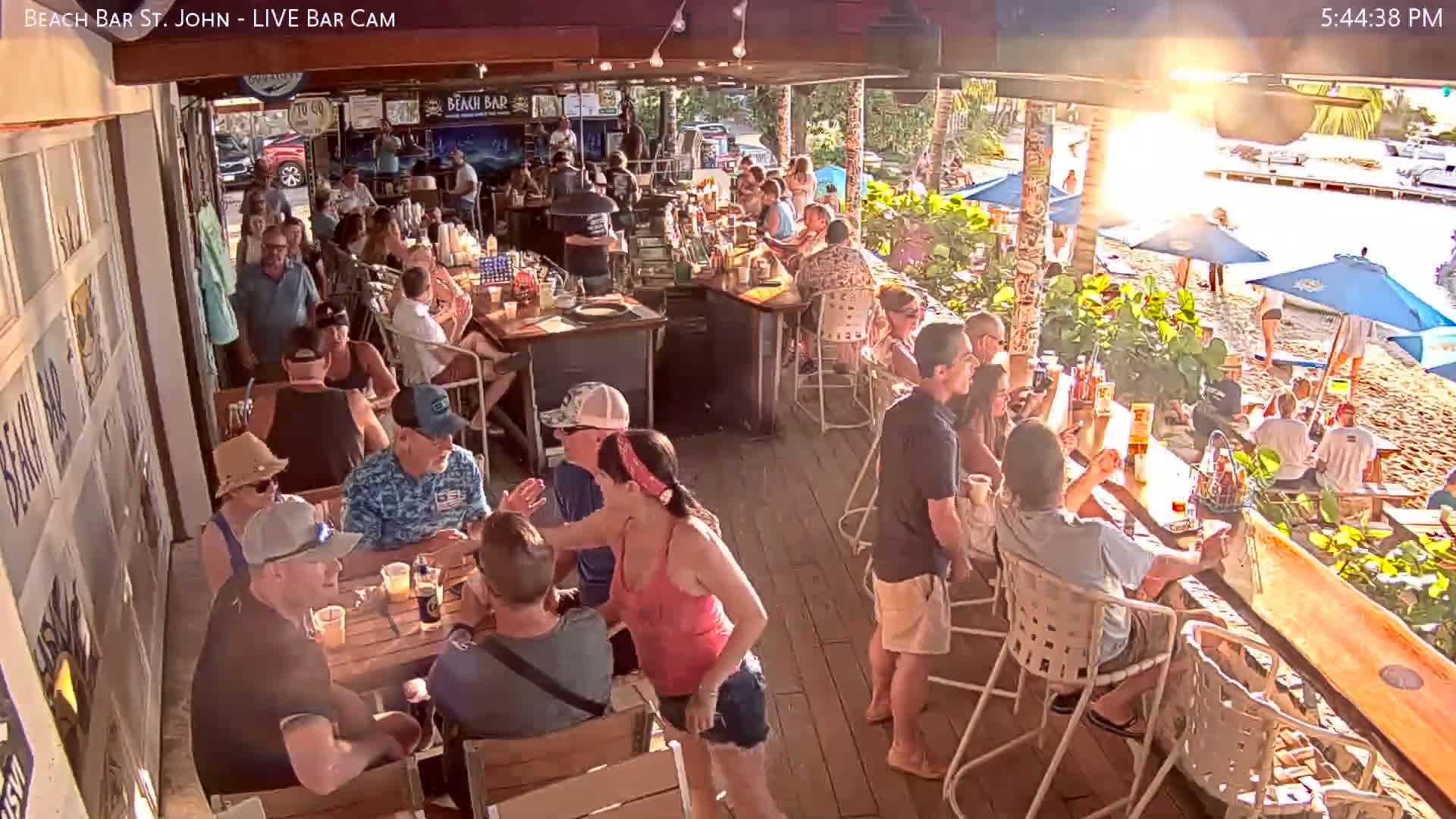 St. John, Cruz Bay The Beach Bar Live Cam - Cruz Bay, St. John, United States Virgin Islands, USA