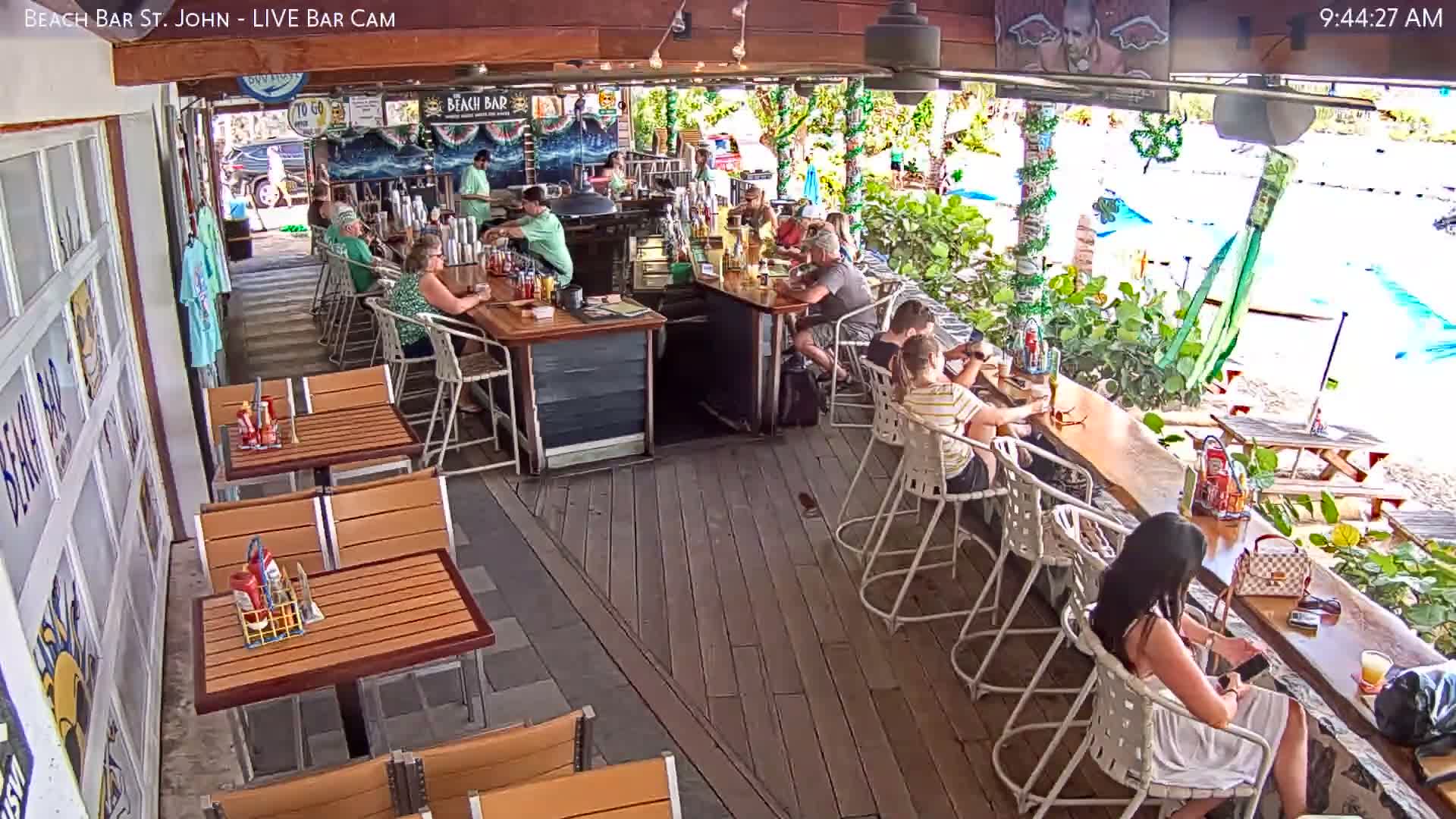 St. John, Cruz Bay The Beach Bar Live Cam - Cruz Bay, St. John, United States Virgin Islands, USA