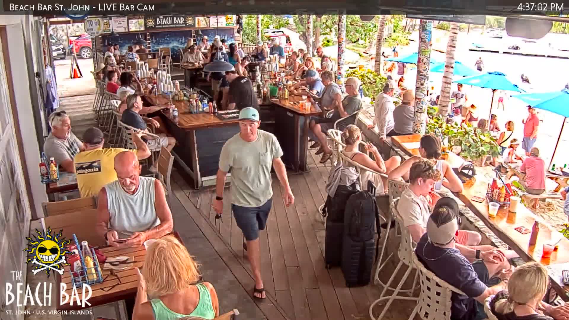 St. John, Cruz Bay The Beach Bar Live Cam - Cruz Bay, St. John, United States Virgin Islands, USA