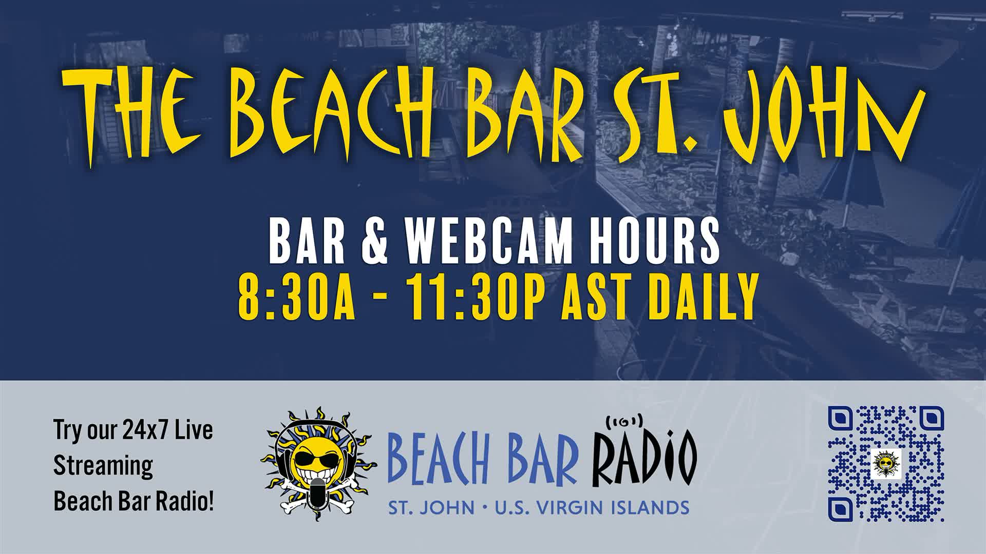 St. John, Cruz Bay The Beach Bar Live Cam - Cruz Bay, St. John, United States Virgin Islands, USA