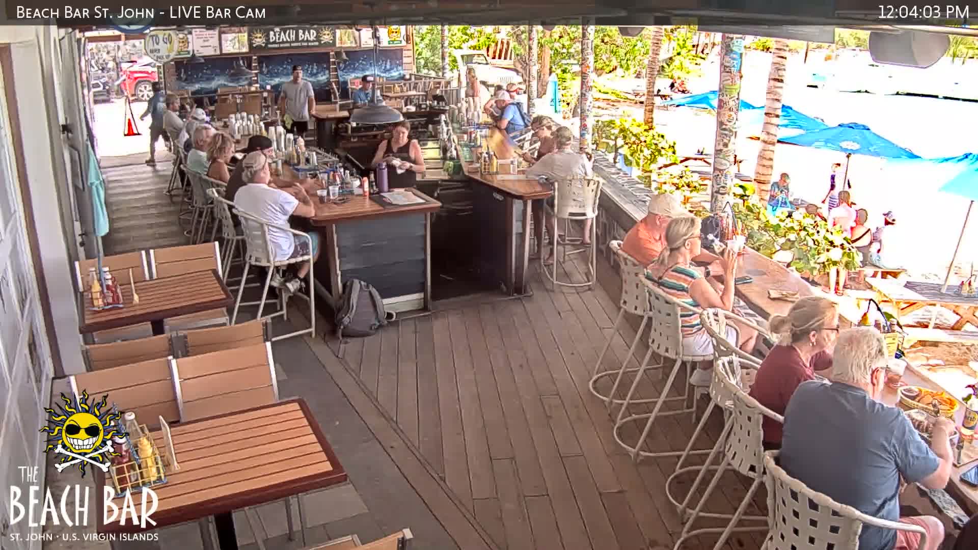 St. John, Cruz Bay The Beach Bar Live Cam - Cruz Bay, St. John, United States Virgin Islands, USA
