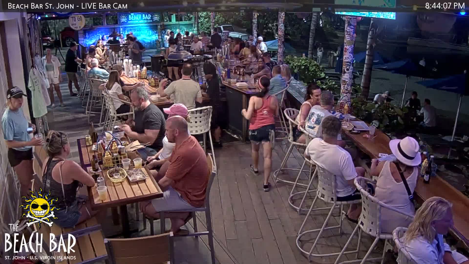 St. John, Cruz Bay The Beach Bar Live Cam - Cruz Bay, St. John, United States Virgin Islands, USA