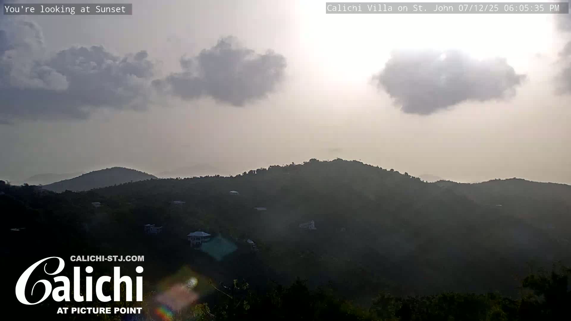 Coral Bay  St. John  & British Virgin Islands View from Calichi Picture Point Live Cam - Coral Bay, St. John,United States Virgin Islands, USA