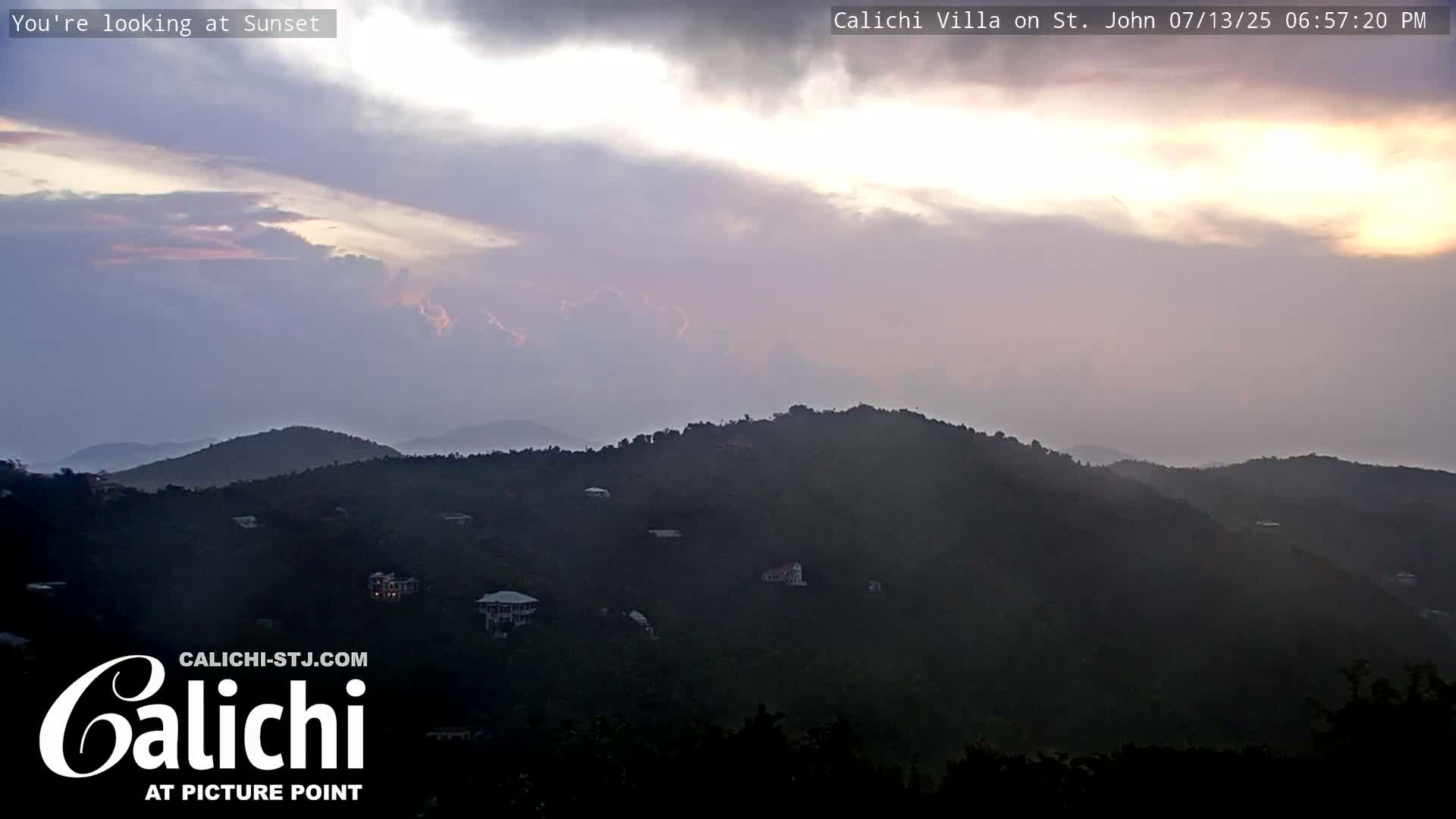Coral Bay  St. John  & British Virgin Islands View from Calichi Picture Point Live Cam - Coral Bay, St. John,United States Virgin Islands, USA