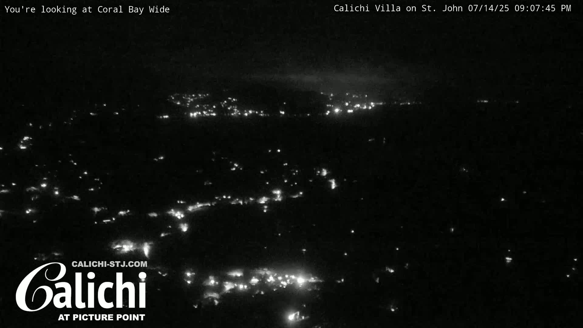 Coral Bay  St. John  & British Virgin Islands View from Calichi Picture Point Live Cam - Coral Bay, St. John,United States Virgin Islands, USA