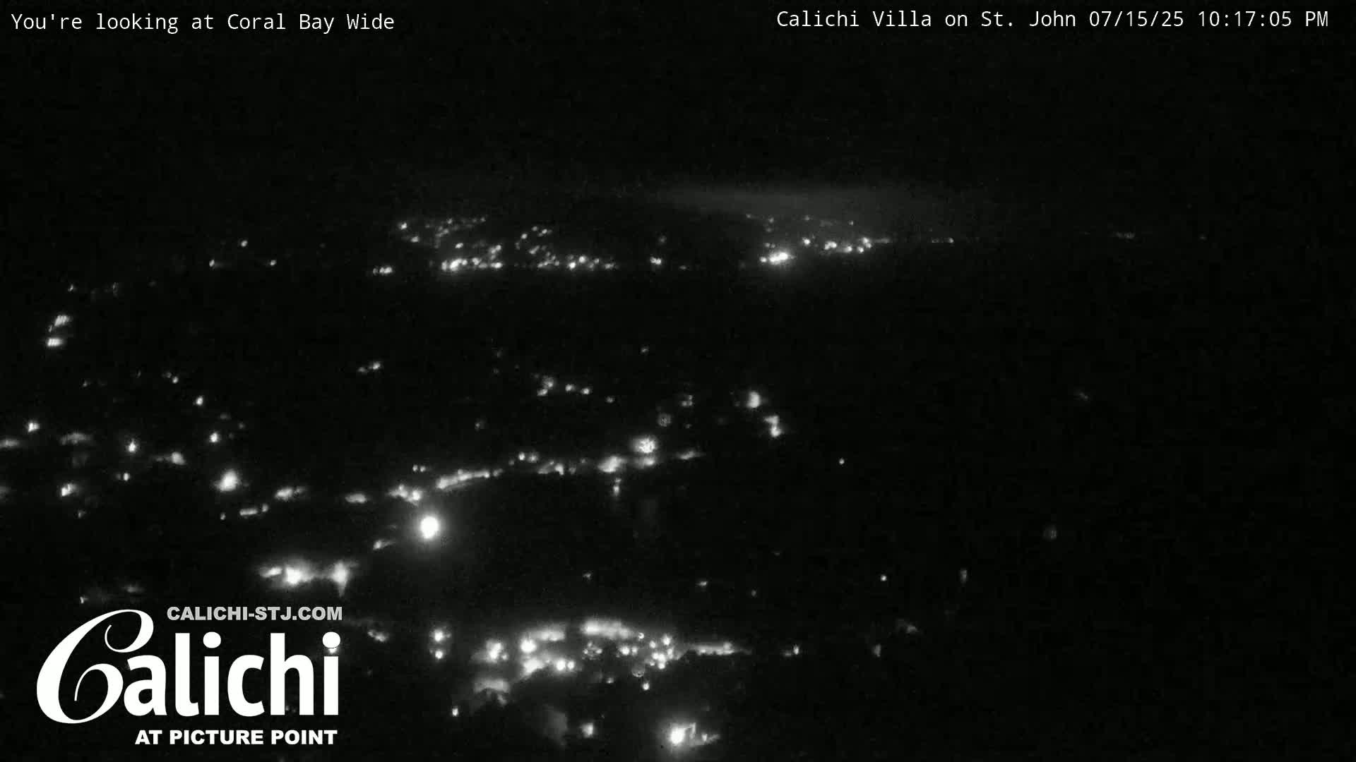 Coral Bay  St. John  & British Virgin Islands View from Calichi Picture Point Live Cam - Coral Bay, St. John,United States Virgin Islands, USA