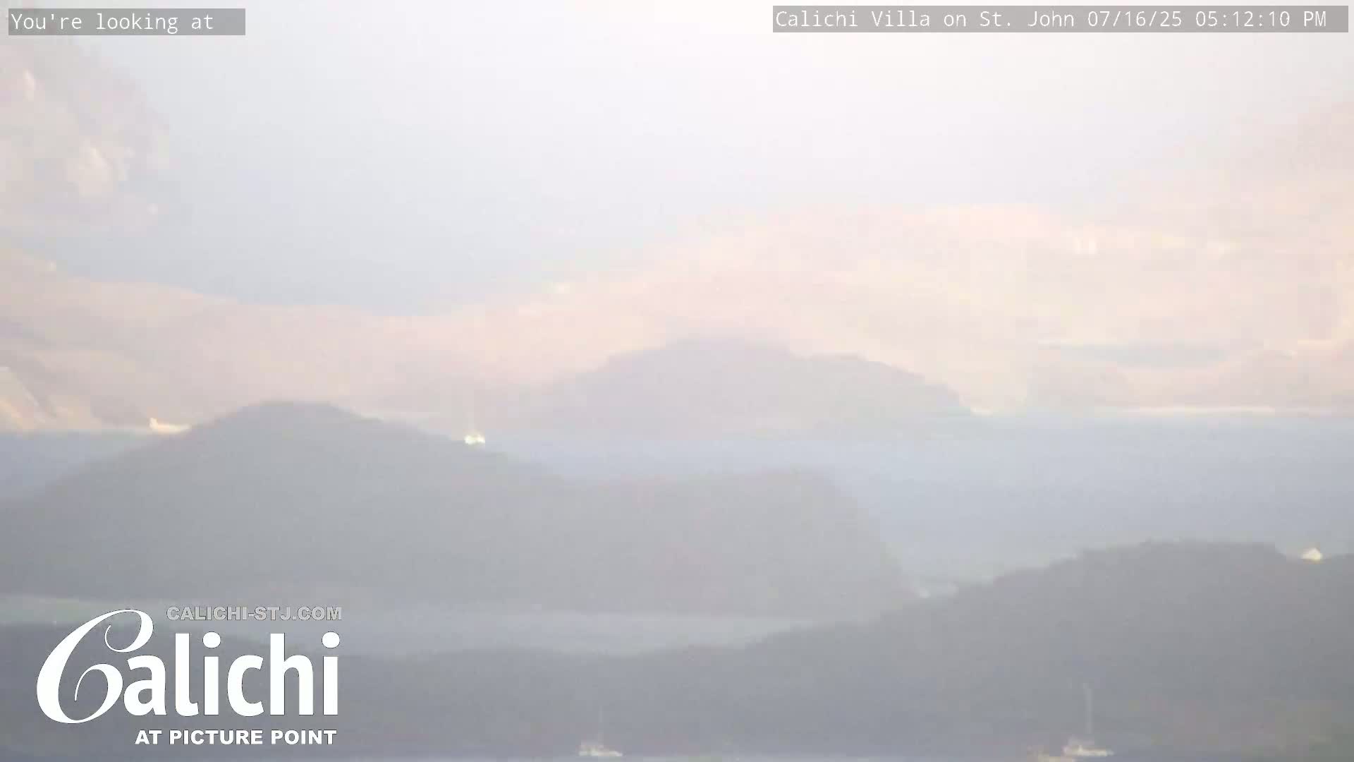 Coral Bay  St. John  & British Virgin Islands View from Calichi Picture Point Live Cam - Coral Bay, St. John,United States Virgin Islands, USA
