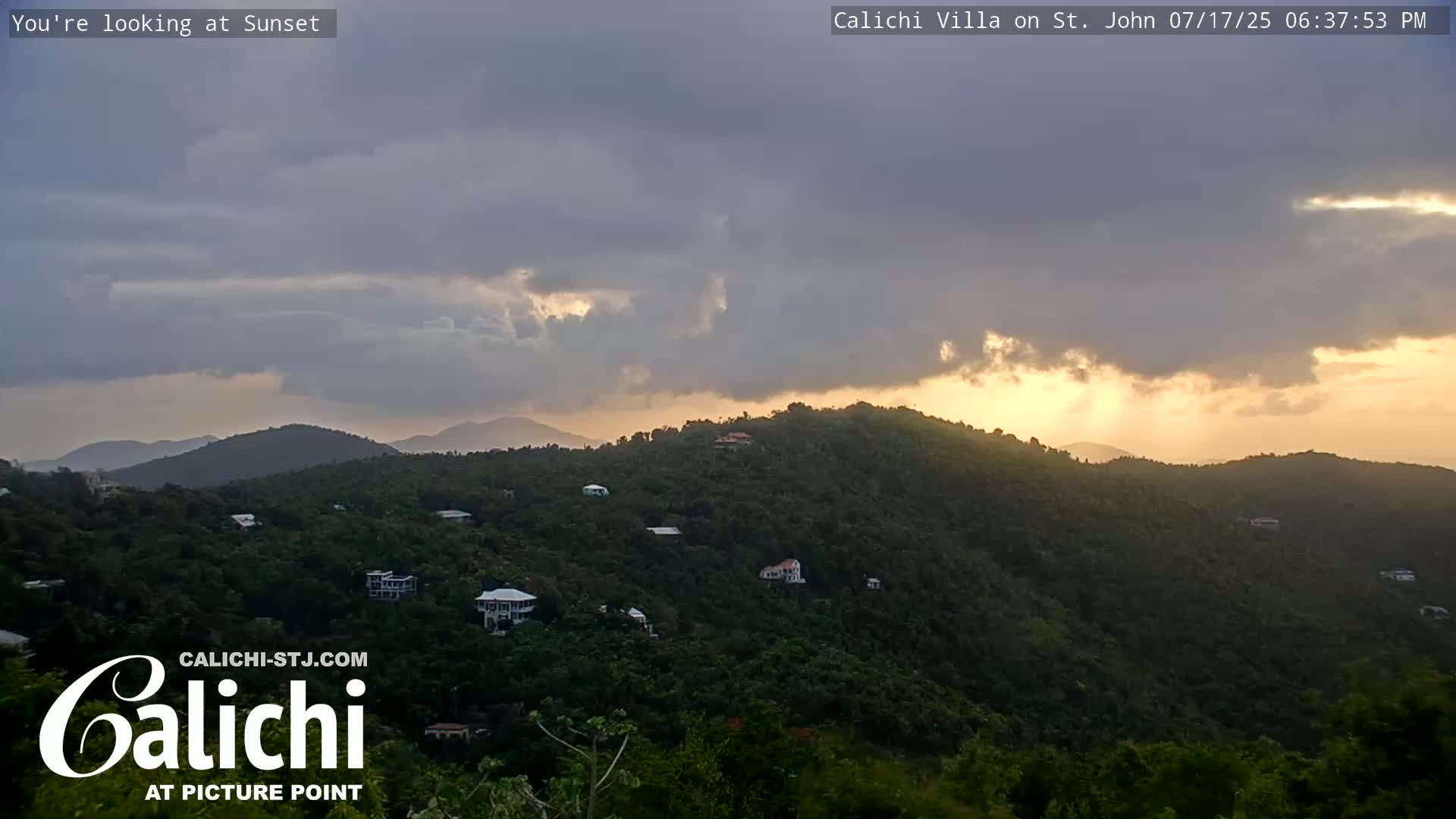 Coral Bay  St. John  & British Virgin Islands View from Calichi Picture Point Live Cam - Coral Bay, St. John,United States Virgin Islands, USA