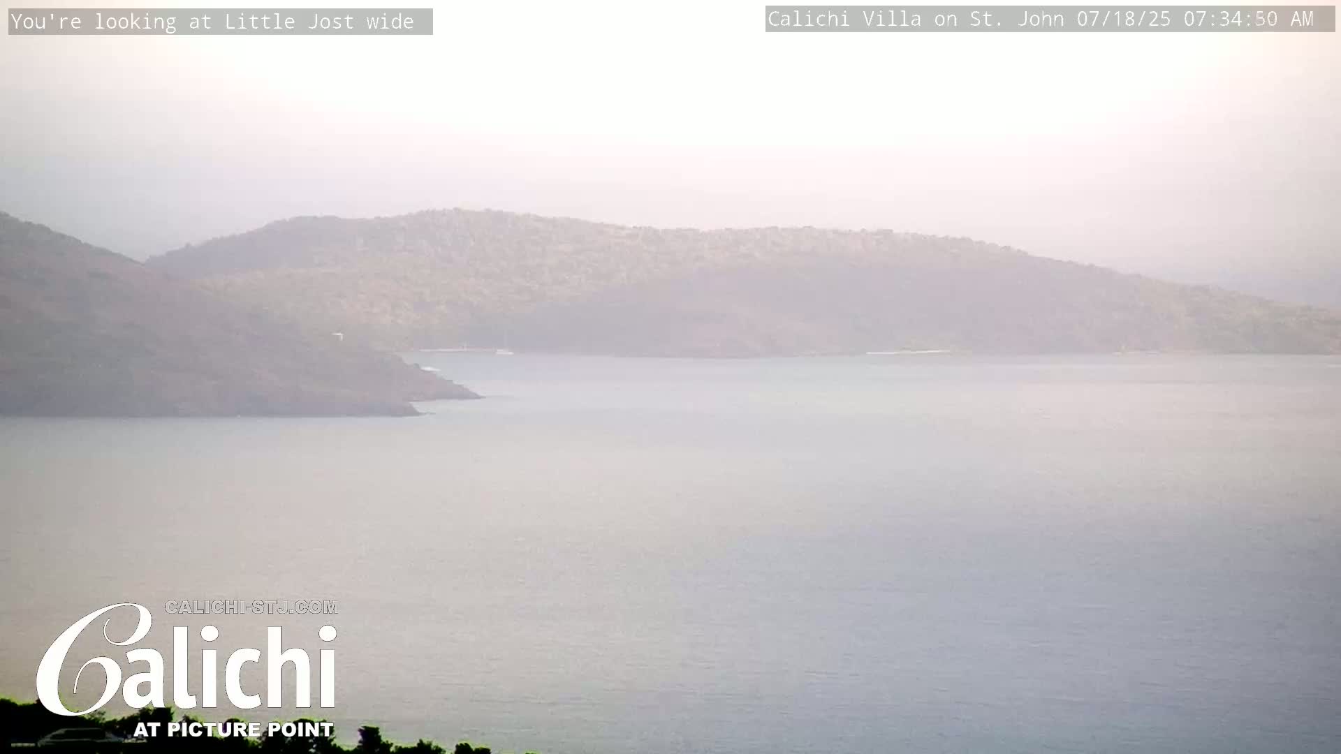 Coral Bay  St. John  & British Virgin Islands View from Calichi Picture Point Live Cam - Coral Bay, St. John,United States Virgin Islands, USA